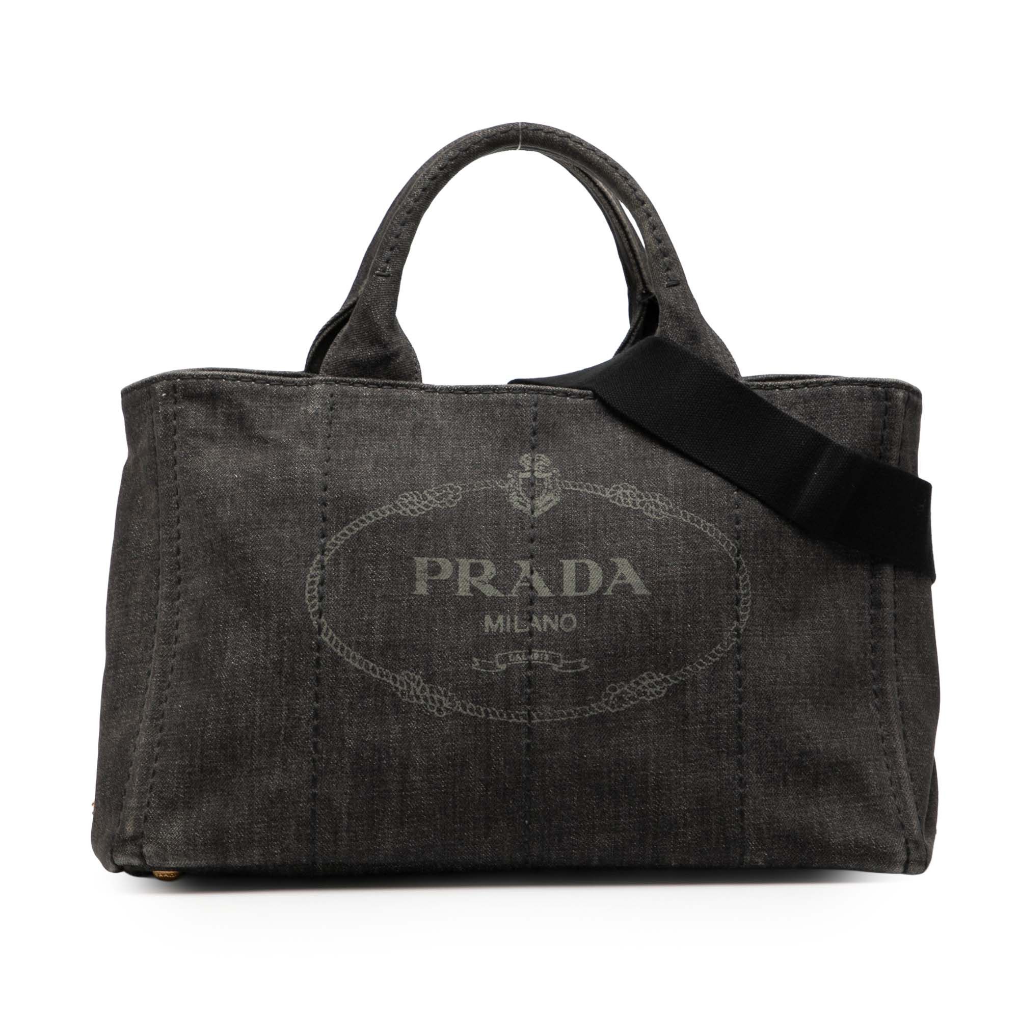 Prada Denim Canapa Logo Satchel Size ONE SIZE - 1 Thumbnail