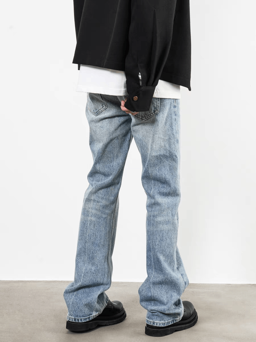 Designer × Jean × Vintage unisex washed faded cleanfit yuppie bootcut jeans Size US 34 / EU 50 - 4 Thumbnail
