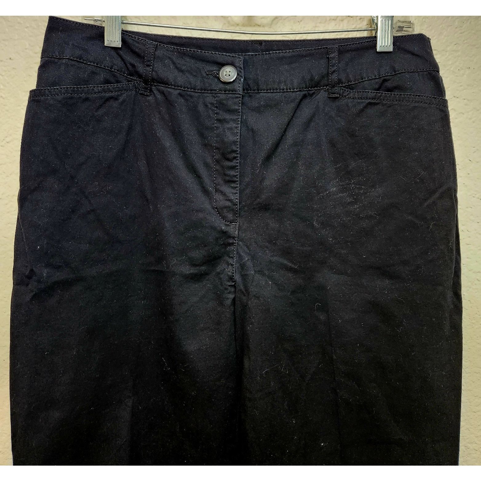 Other Croft & Barrow Black Flat Front Slashed Pockets Pants 12 Size 34" / US 12 / IT 48 - 2 Thumbnail