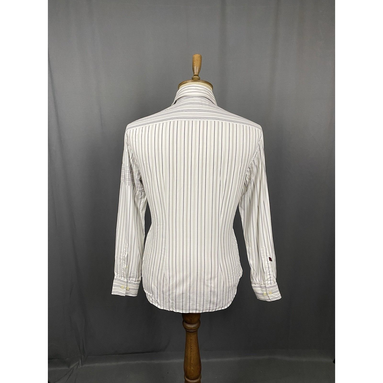 Dolce & Gabbana Dolce&Gabbana Men's Vintage White Blue Striped Longsleeve Sh Size US M / EU 48-50 / 2 - 7 Thumbnail