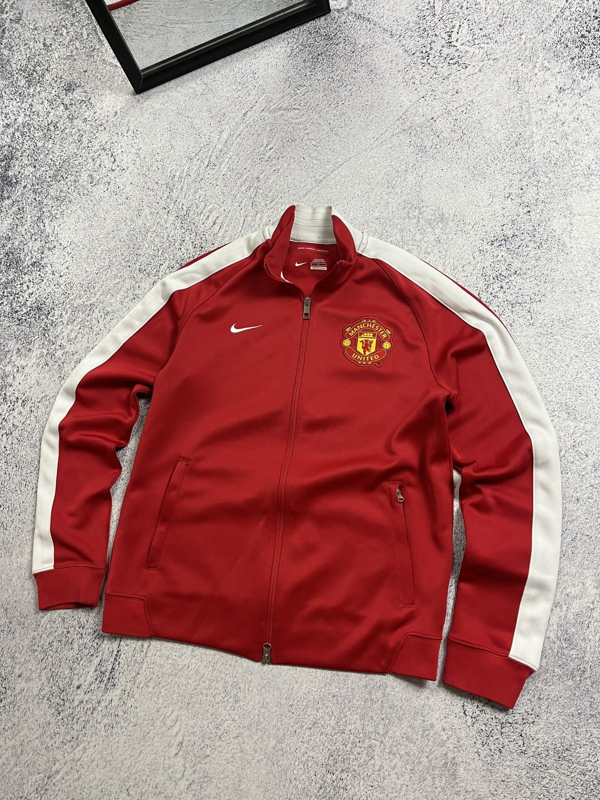 Nike Vintage Y2K Nike Manchester United Track Jacket Drill Rare Size US M / EU 48-50 / 2 - 3 Thumbnail