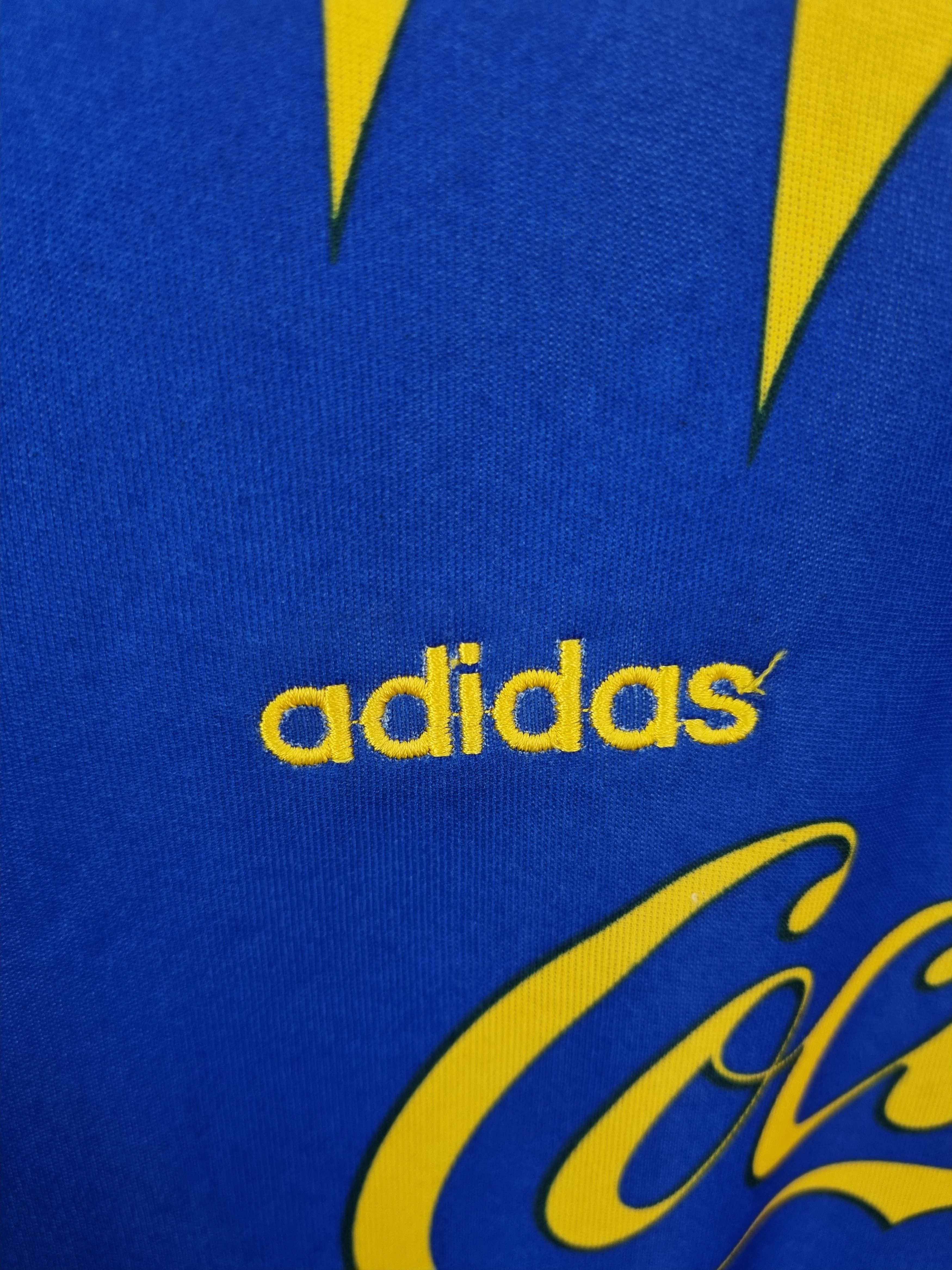 Adidas × Vintage 90s Adidas CA Soccer Jersey Coca Cola Vintage Tee Shirt Size US L / EU 52-54 / 3 - 12 Thumbnail