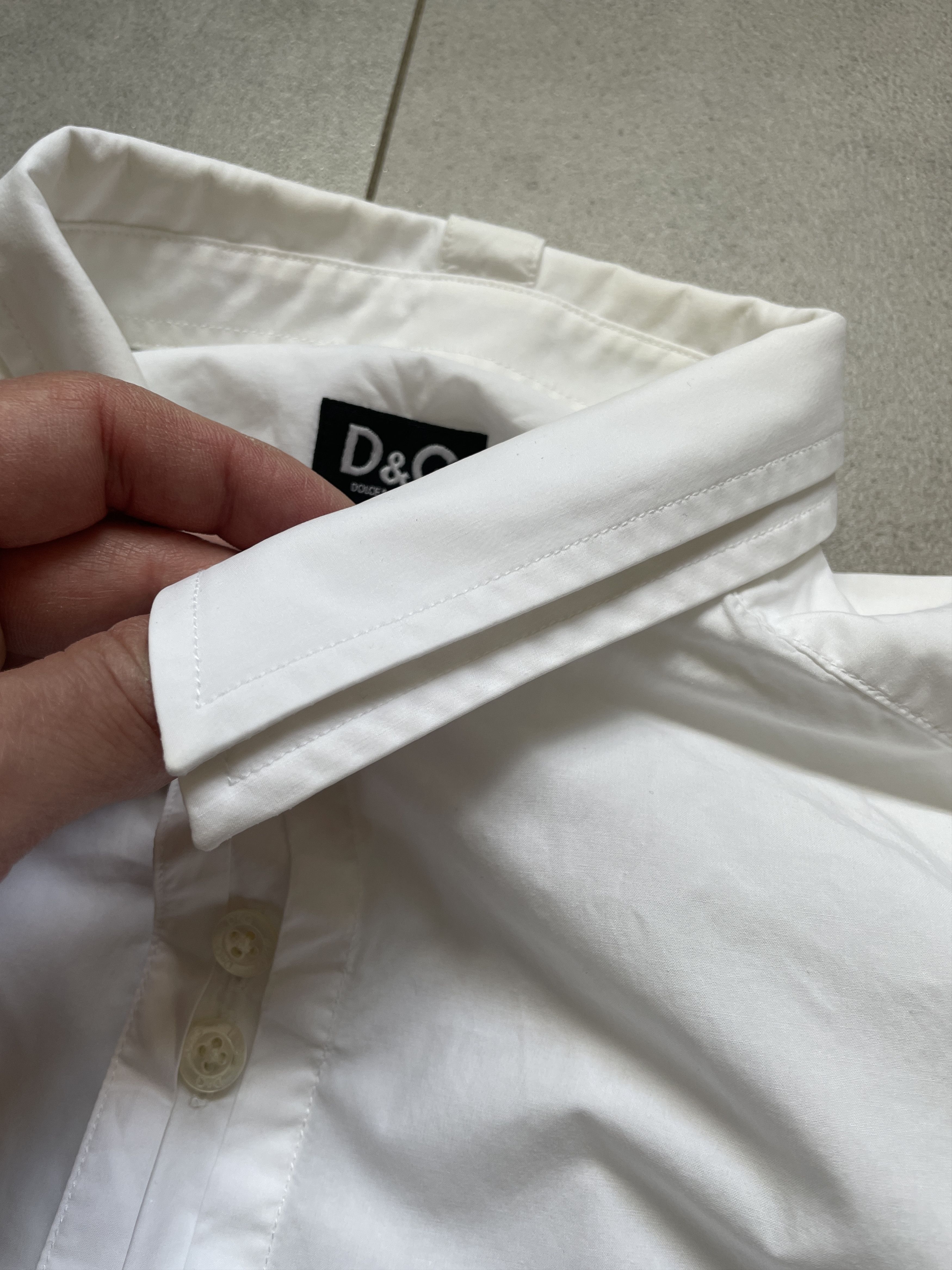 Dolce & Gabbana Y2K WHITE DOUBLE BUTTON COLLAR CUFFS RUNAWAY D&G SHIRT Size US M / EU 48-50 / 2 - 4 Thumbnail