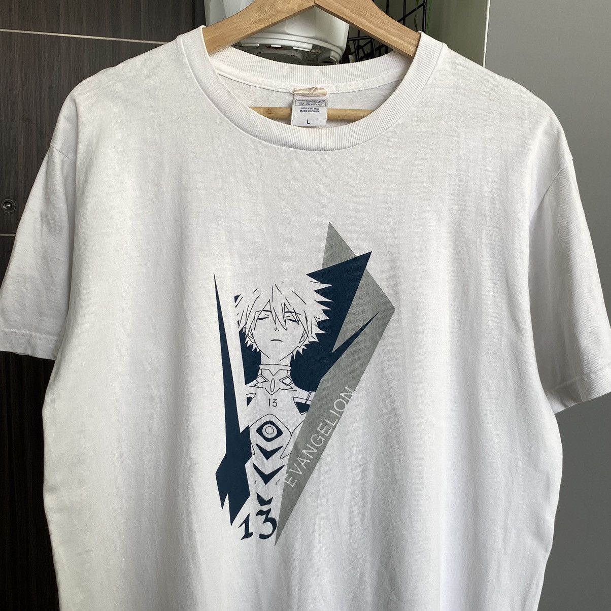 Anime Thrashed Vintage Y2K Evangelion Neon Genesis ERD GRUNGE TEE Size US L / EU 52-54 / 3 - 2 Thumbnail