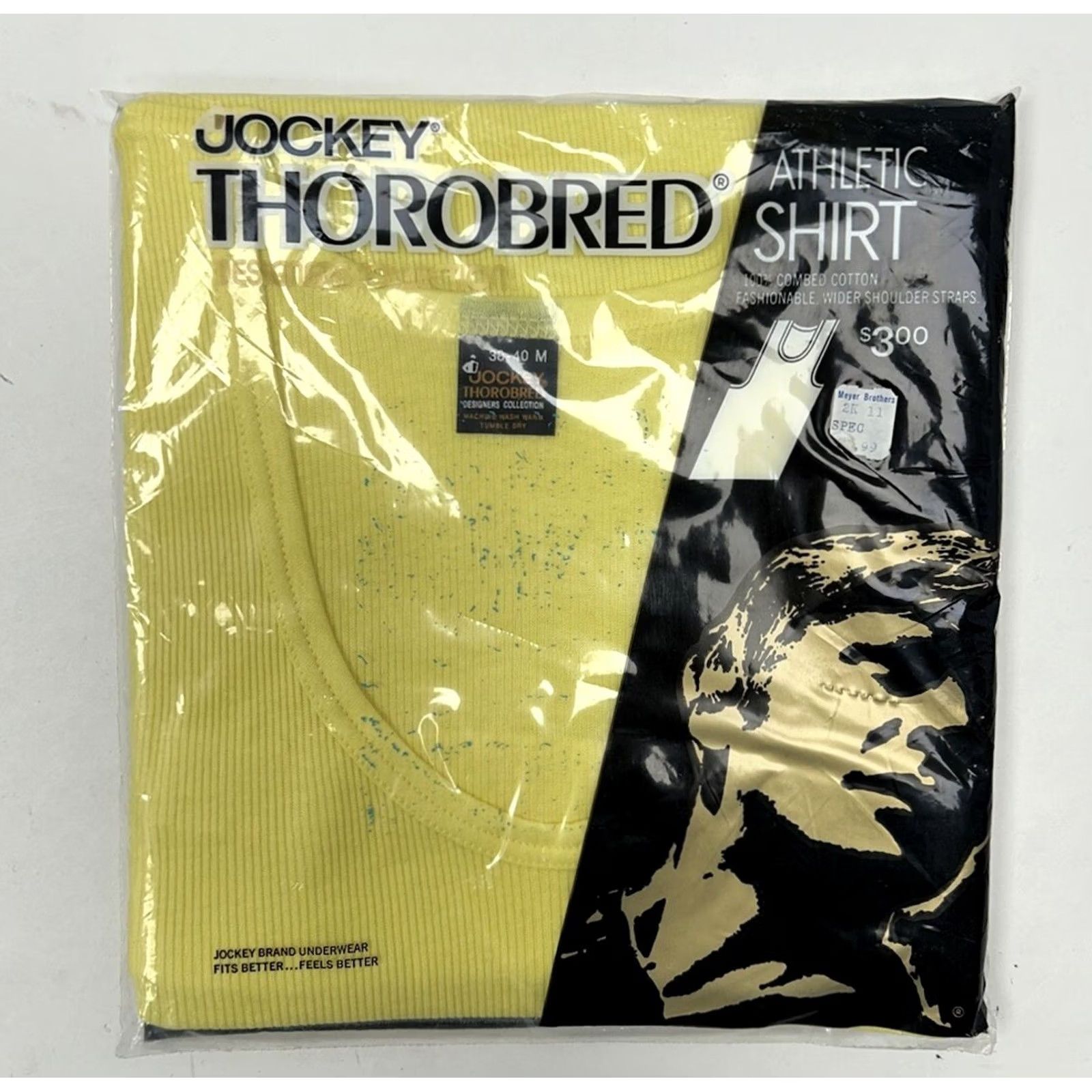 Jockey VINTAGE Jockey Thorobred Designers Collection Athletic Shirt Tank Top Yellow Men Medium Size US M / EU 48-50 / 2 - 2 Thumbnail
