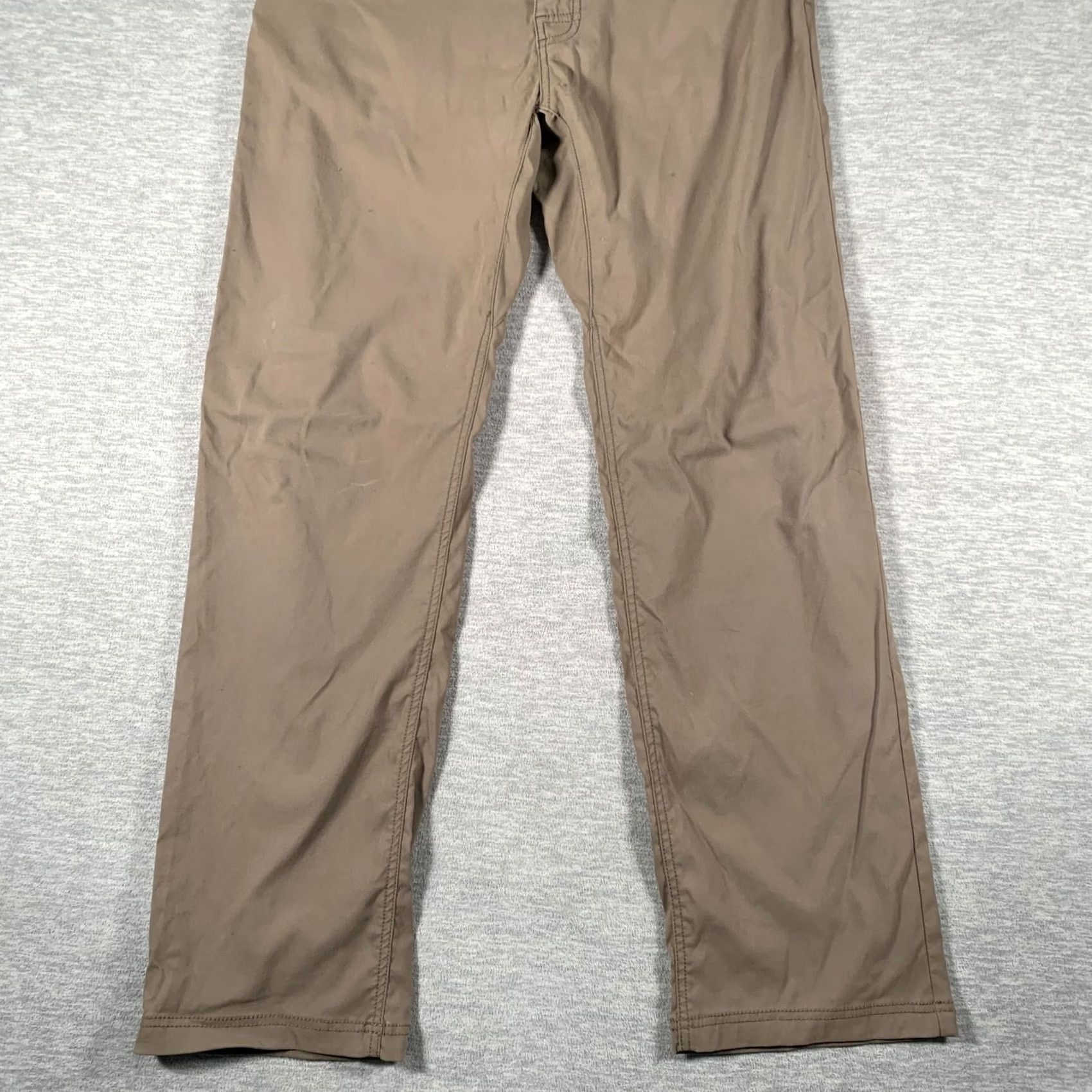 Prana prAna Pants Mens 34 Brown 36x31 Slim Fit Stretch Pocket Chino Casual Outdoor Size US 34 / EU 50 - 3 Thumbnail