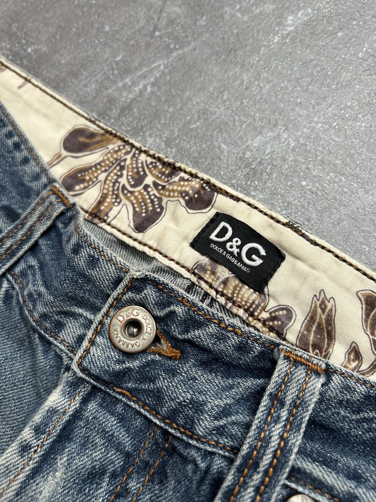 Dolce & Gabbana Vintage Faded Distressed Low Rise Dolce & Gabbana Pants Size US 30 / EU 46 - 3 Thumbnail