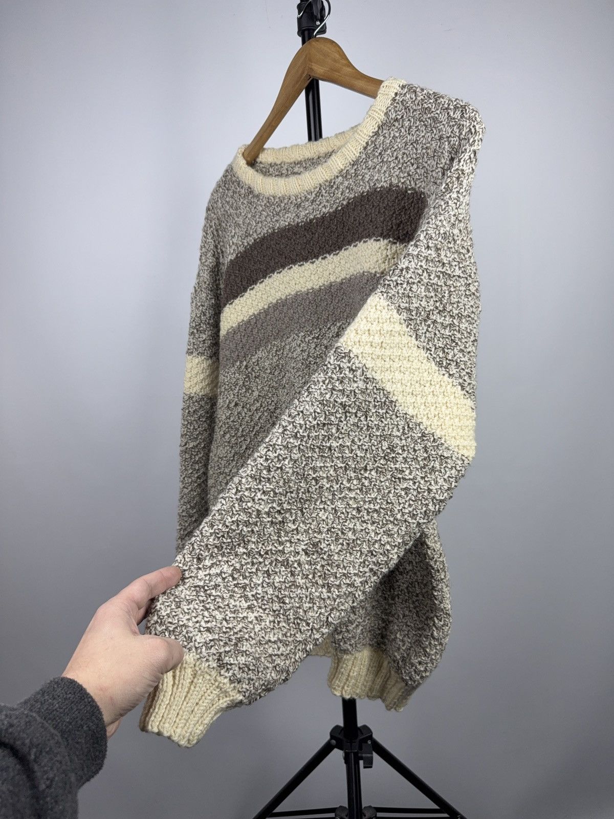 Japanese Brand Retro Nordic Style Vintage Chunky Knit Sweater Earth Tones Size US L / EU 52-54 / 3 - 6 Thumbnail