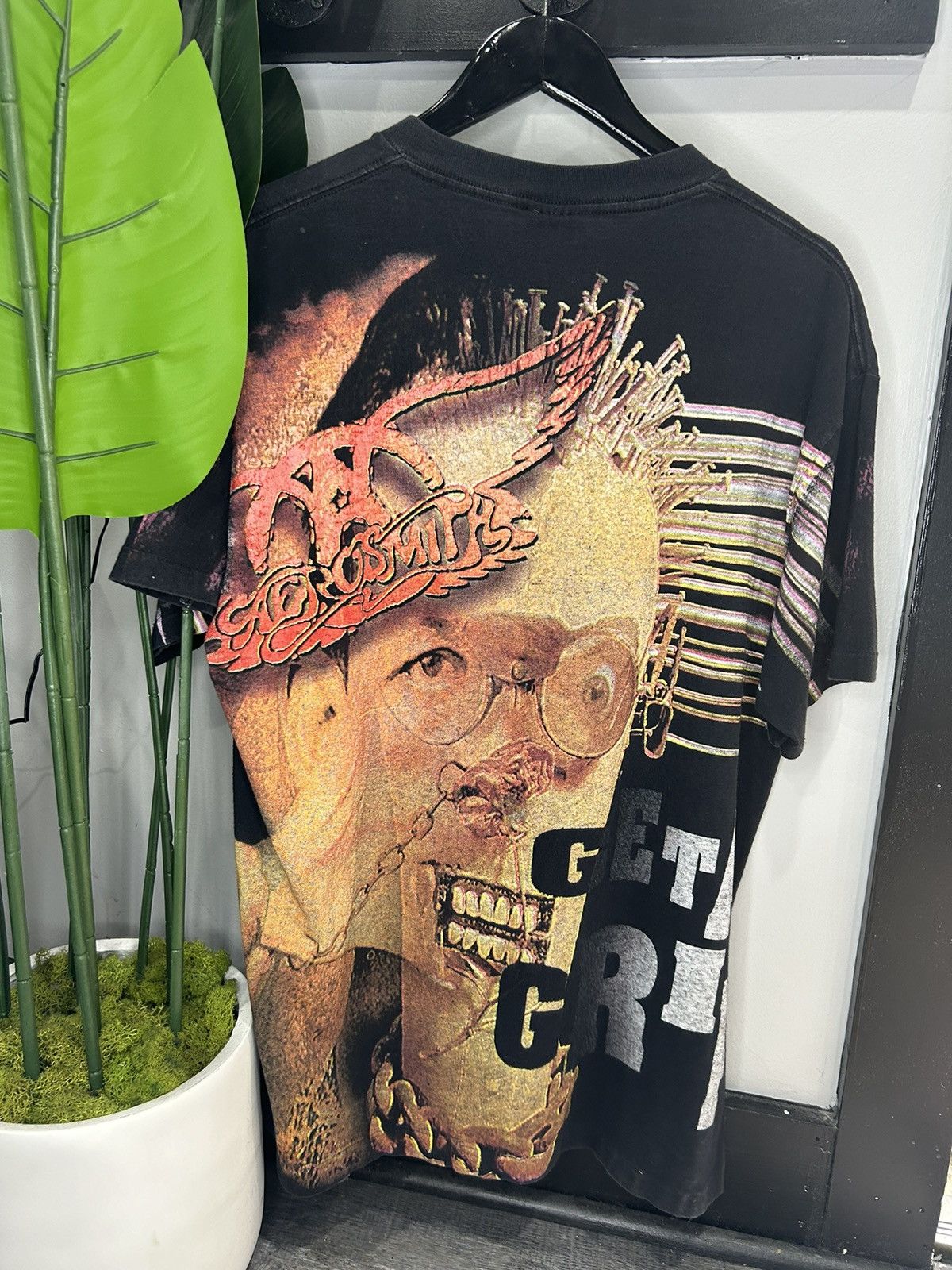 Band Tees × Vintage Vintage Aerosmith Get A Grip Band Shirt Size US XL / EU 56 / 4 - 2 Thumbnail