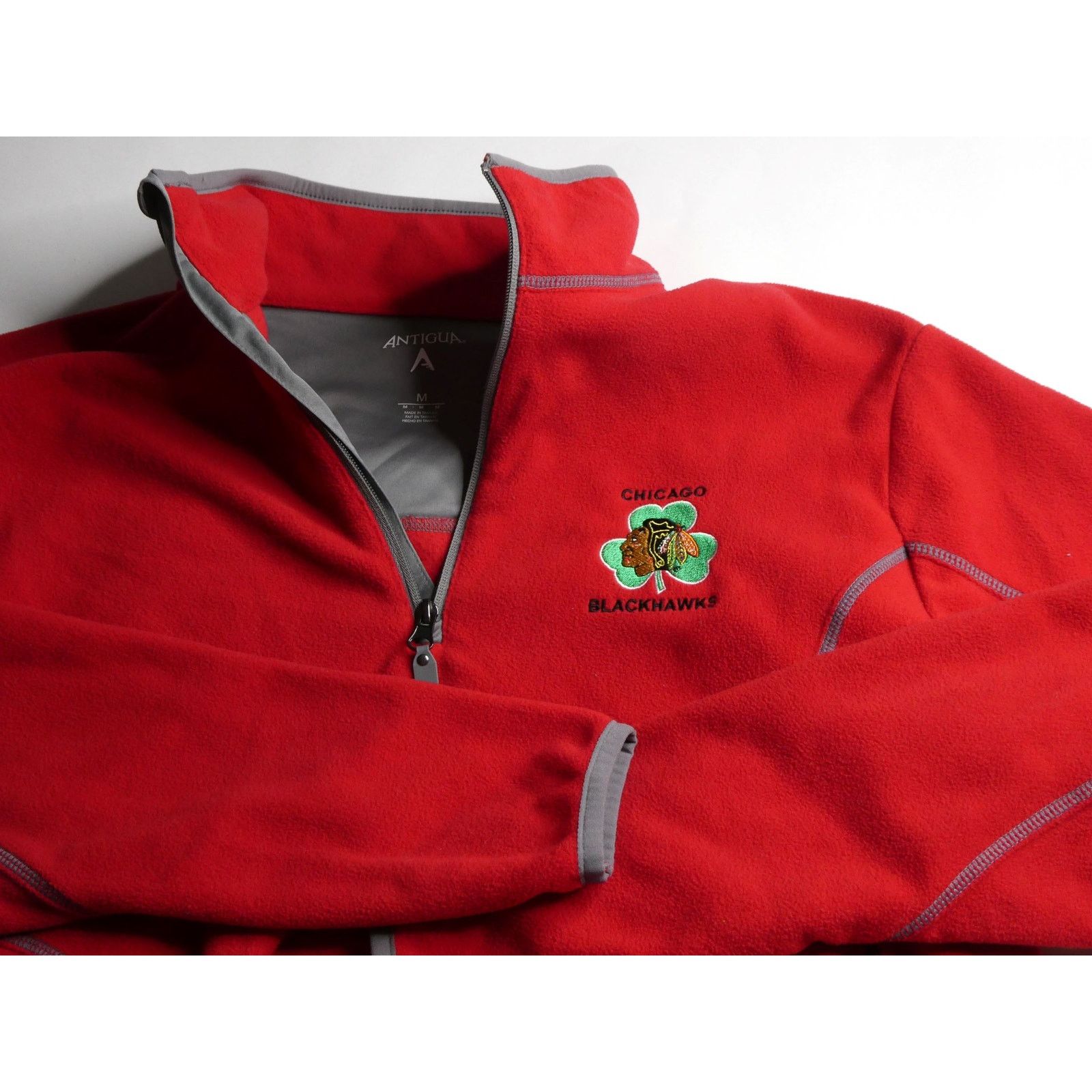 Antigua Chicago Blackhawks NHL Antigua Full Fleece Zip Jacket medium Size US M / EU 48-50 / 2 - 3 Thumbnail