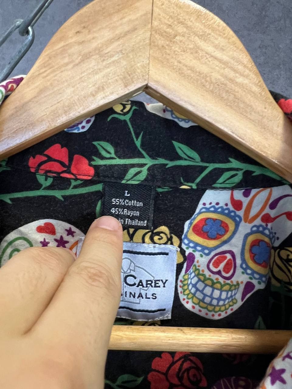 Other David Carey art skulls crazy Hawaiian shirt Size US L / EU 52-54 / 3 - 5 Thumbnail