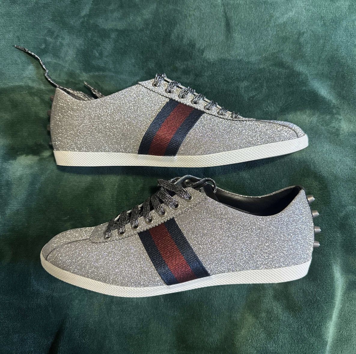 Gucci Gucci Web Sneaker “Glitter” Studs’ sz 9 1/2 Size US 9.5 / EU 42-43 - 1 Thumbnail