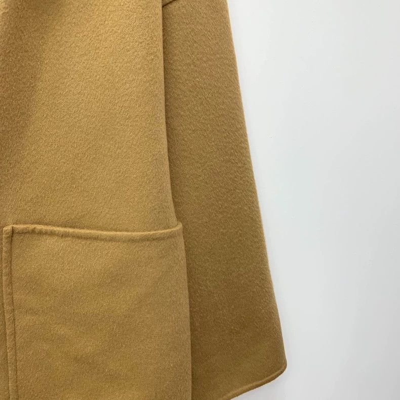 Loewe Loewe Dark brown logo leather card wool collar long sleeve Size M / US 6-8 / IT 42-44 - 4 Thumbnail