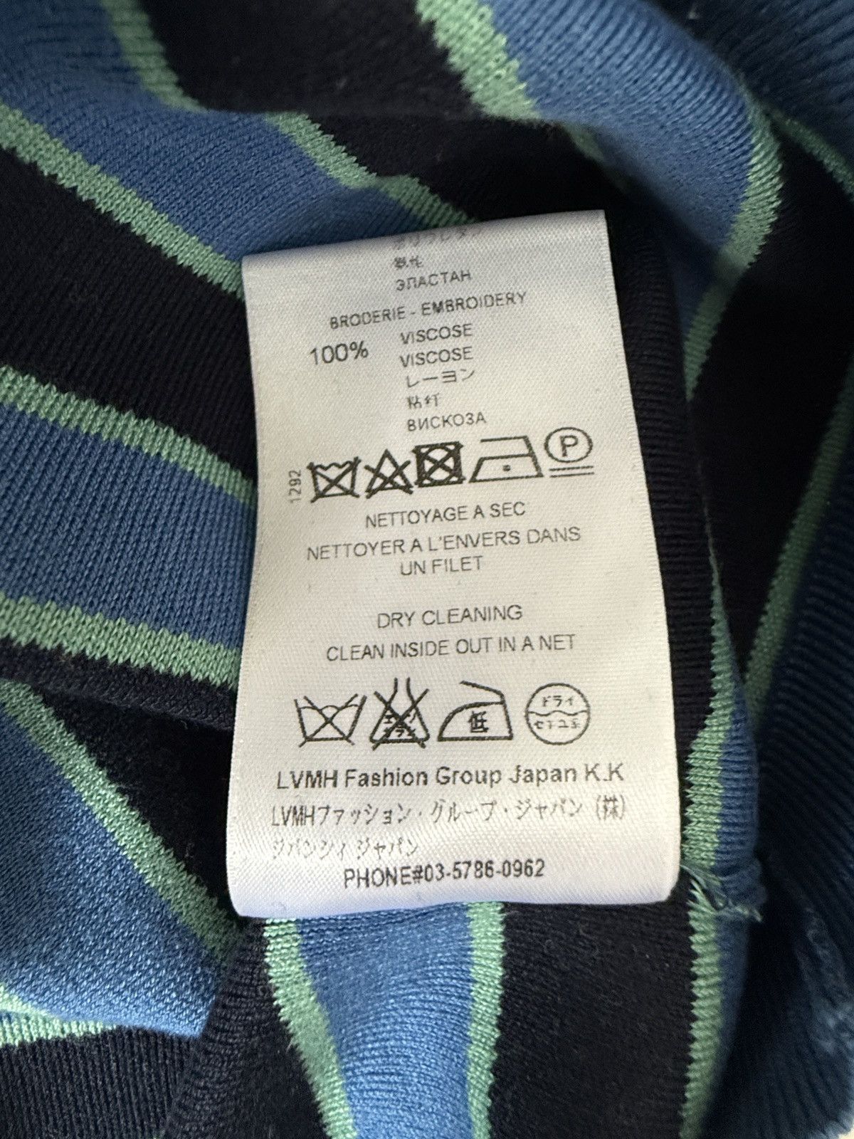 Givenchy Givenchy Blue Short Sleeve Striped Logo Knit Sweater Size US L / EU 52-54 / 3 - 5 Thumbnail