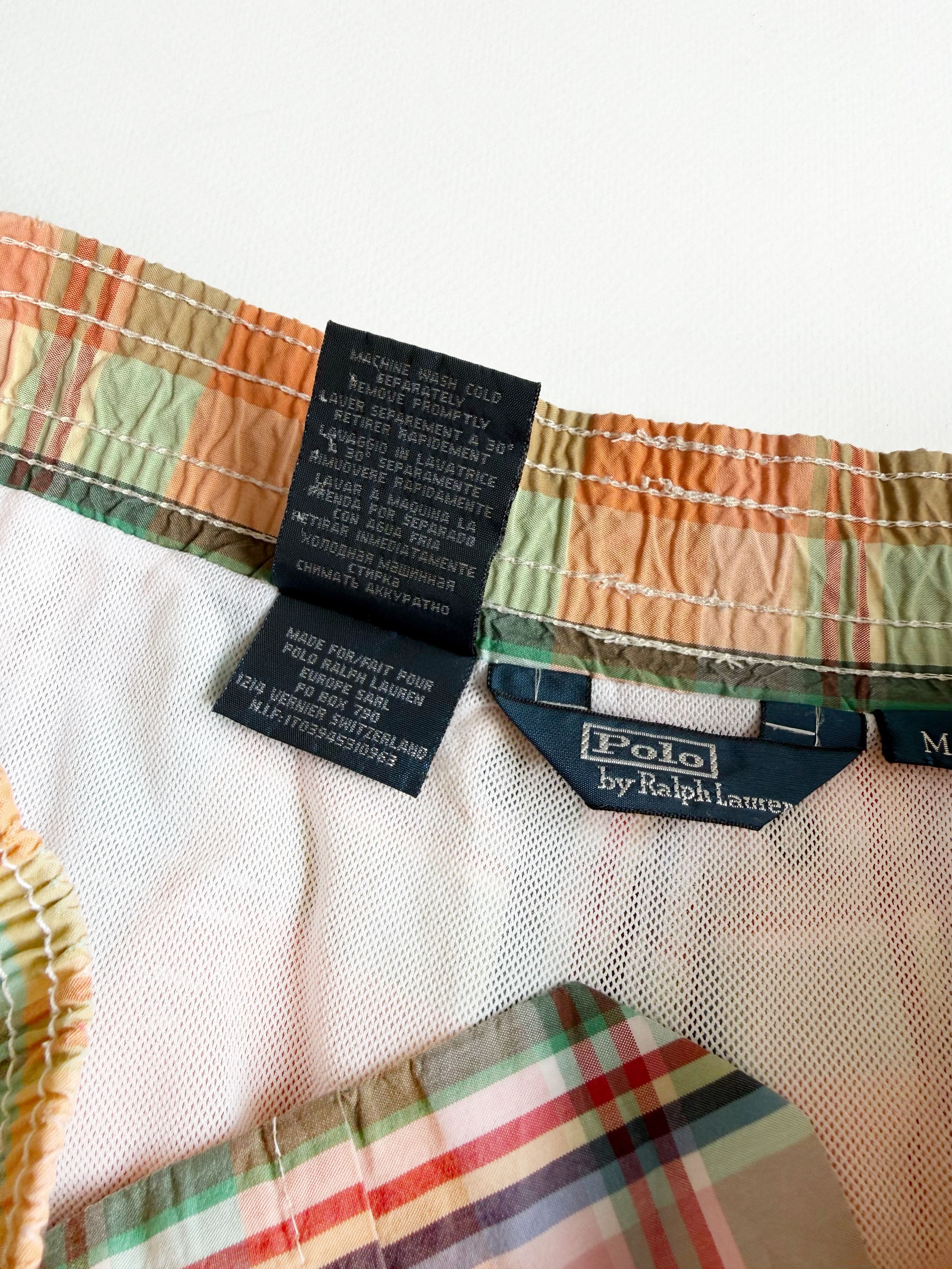 Polo Ralph Lauren Vintage Men's Polo Ralph Lauren Check Swim Shorts (M) Size US 32 / EU 48 - 4 Thumbnail