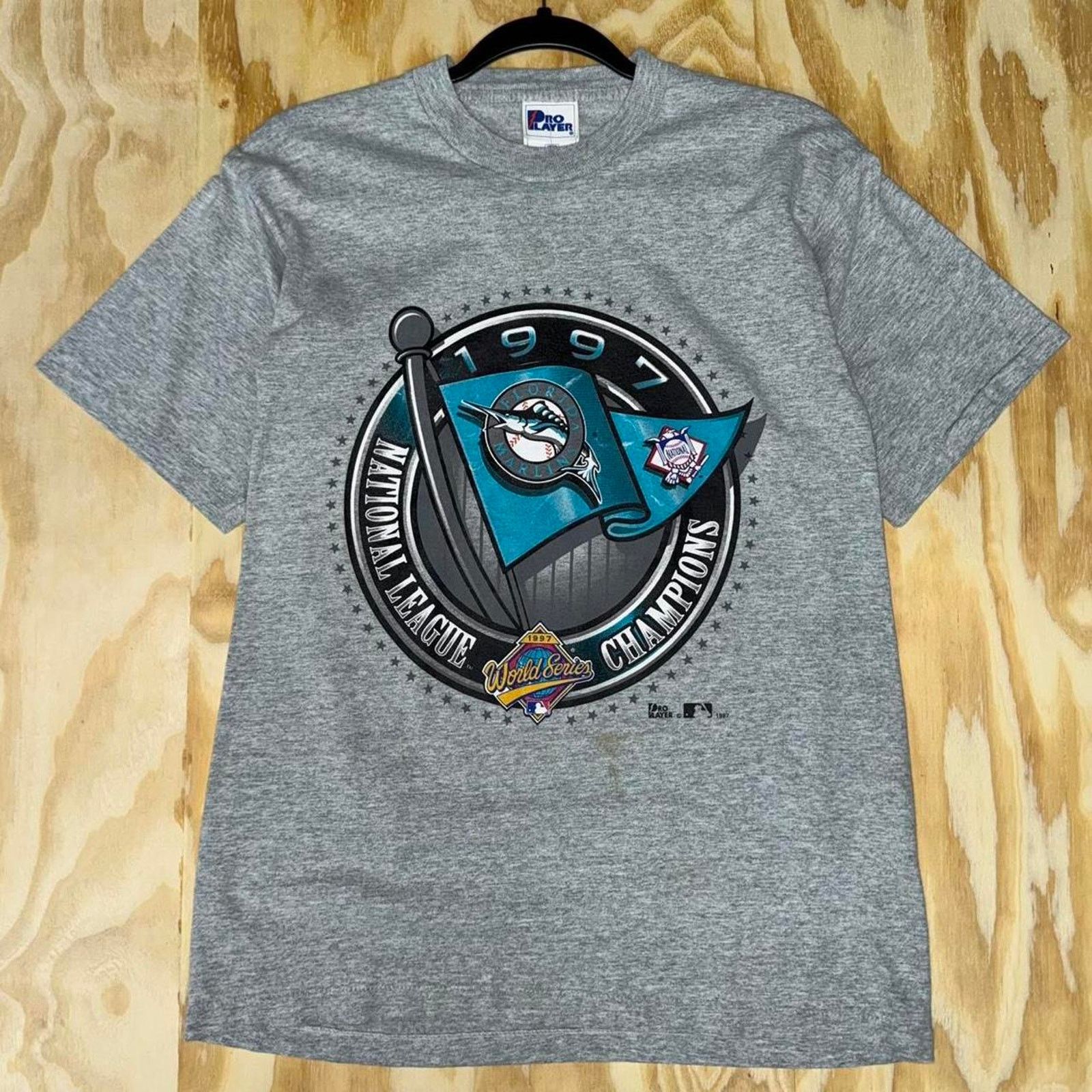 Pro Player Large-Vintage y2k florida marlins MLB Pro Player grey tshirt Size US L / EU 52-54 / 3 - 1 Thumbnail