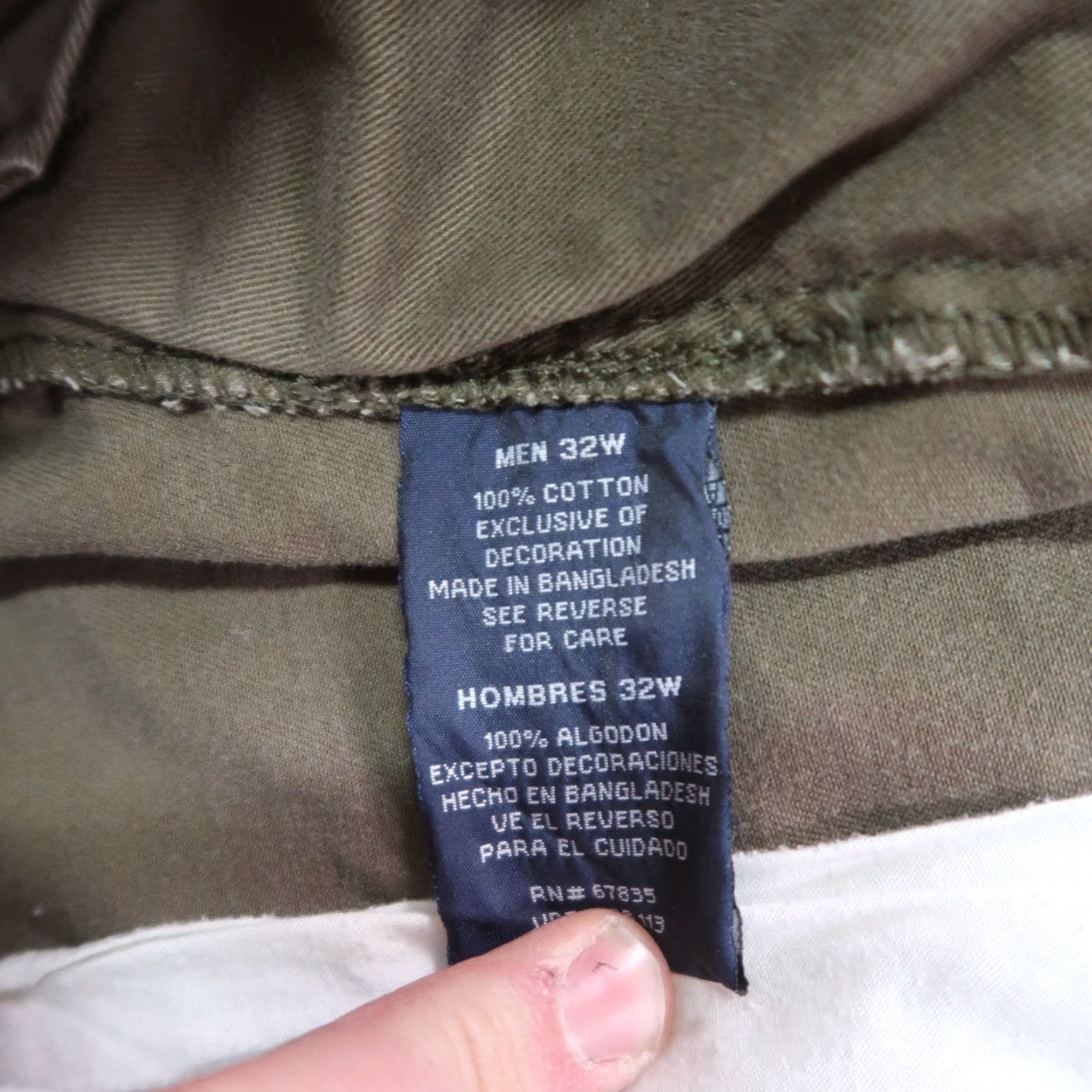 Nautica Nautica Cargo Shorts Men 32 Green 10" Inseams Cargo Pocket Button Logo Zipper Size US 32 / EU 48 - 5 Thumbnail