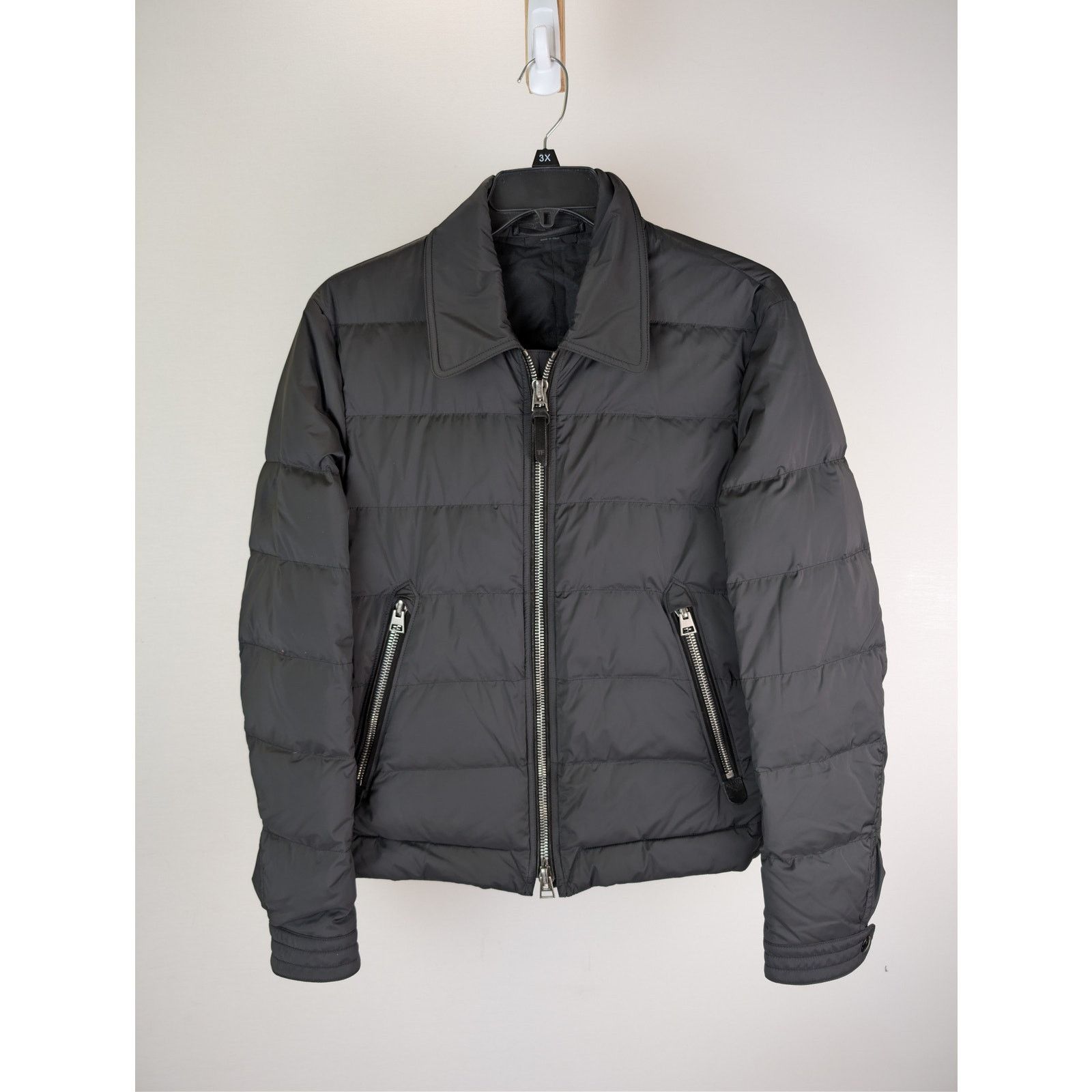 Tom Ford o1rshd1 CC20 Fit Leather-Trimmed Quilted Shell Down Jacket Size US M / EU 48-50 / 2 - 8 Thumbnail