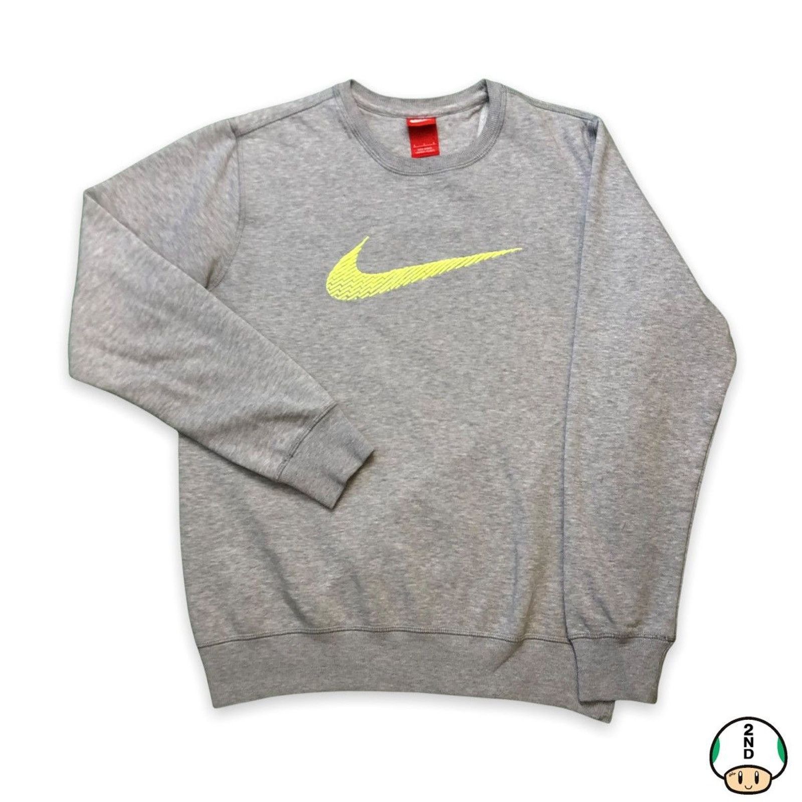 Nike × Vintage Nike Sportswear Sweatshirt Big Center Swoosh Fleece Pullover Size US L / EU 52-54 / 3 - 1 Thumbnail