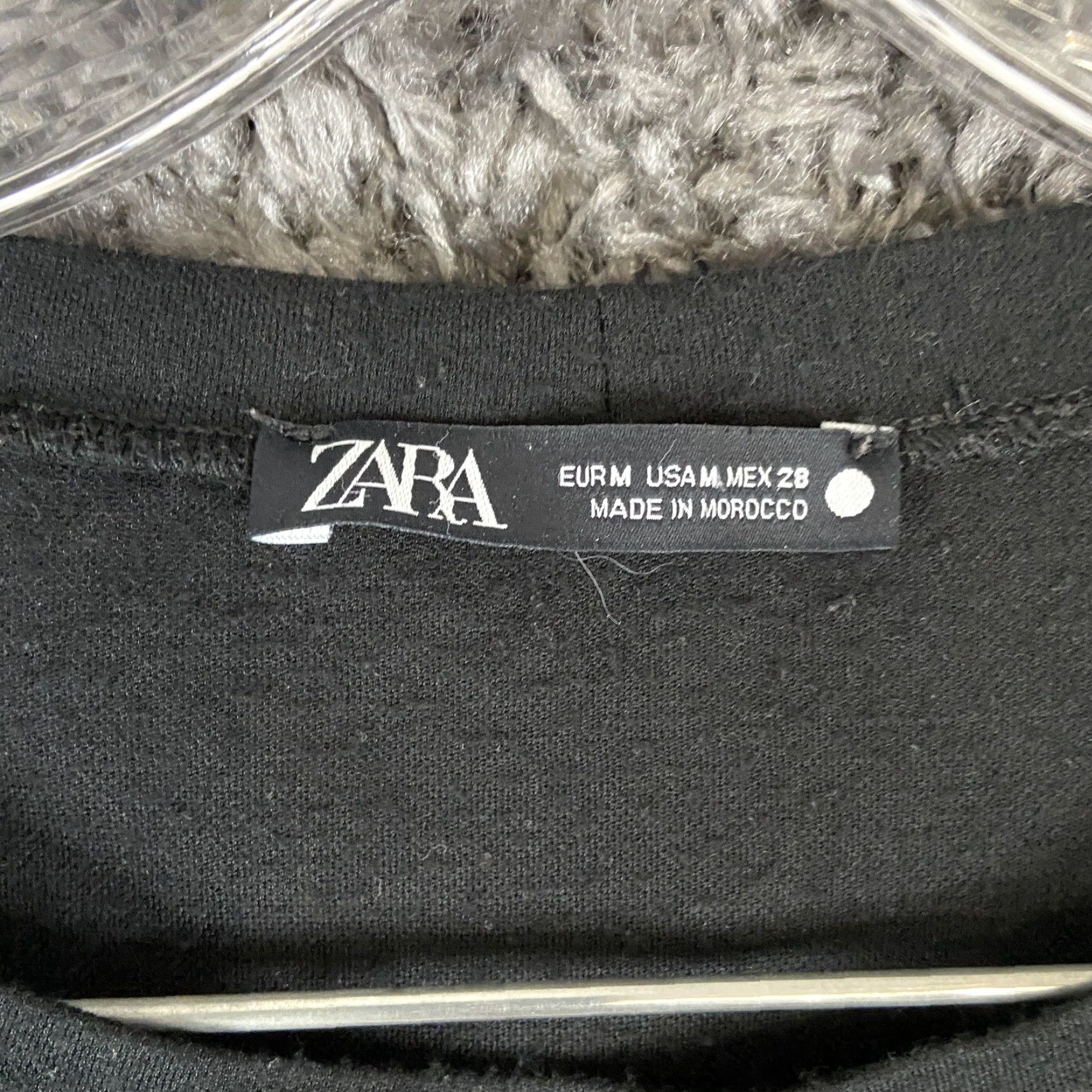 Zara Zara Blouse Shirt Short Sleeve Black M Women’s Ruffle Size M / US 6-8 / IT 42-44 - 7 Thumbnail