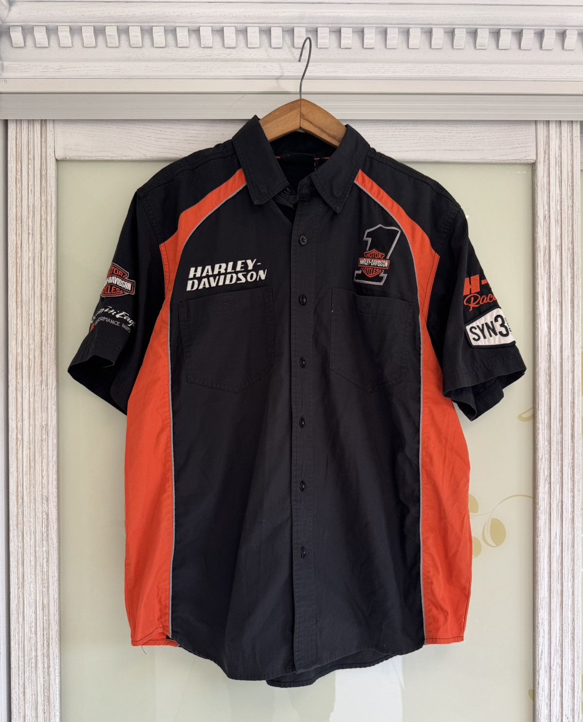 Harley Davidson Vintage Harley Davidson Short Sleeve Shirt Rare Shirt Size US L / EU 52-54 / 3 - 2 Thumbnail