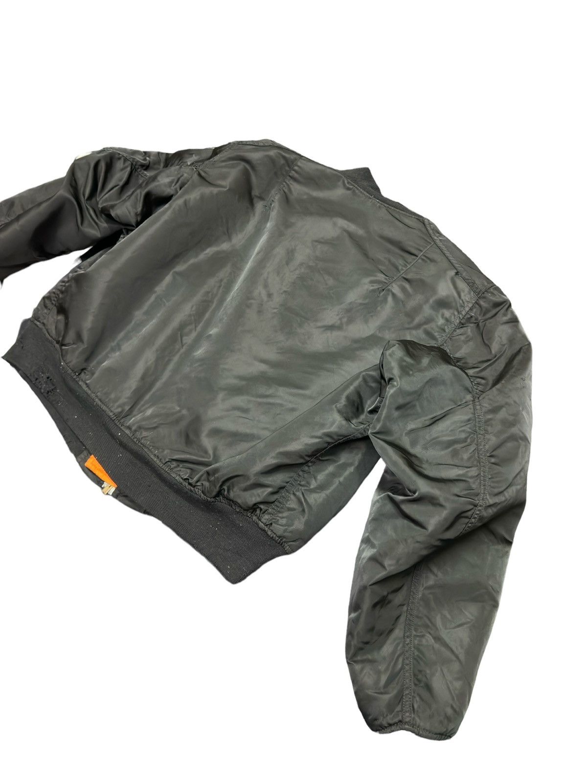 Alpha Industries Vintage Alpha MA-1 Plain Black Bomber Jacket Size US XL / EU 56 / 4 - 5 Thumbnail