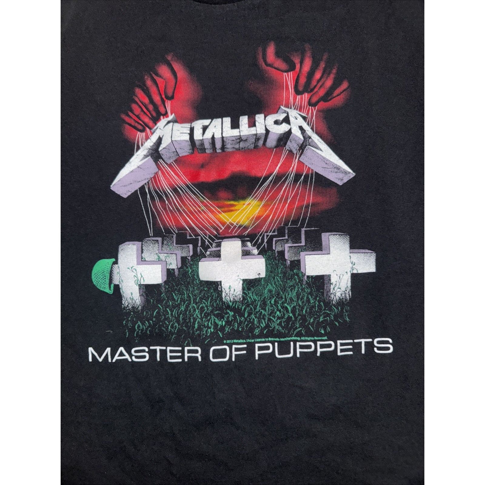 Band Tees × Metallica × Vintage 2012 Metallica Master Of Puppets Band T-Shirt Black L 19x26 Size US L / EU 52-54 / 3 - 2 Thumbnail