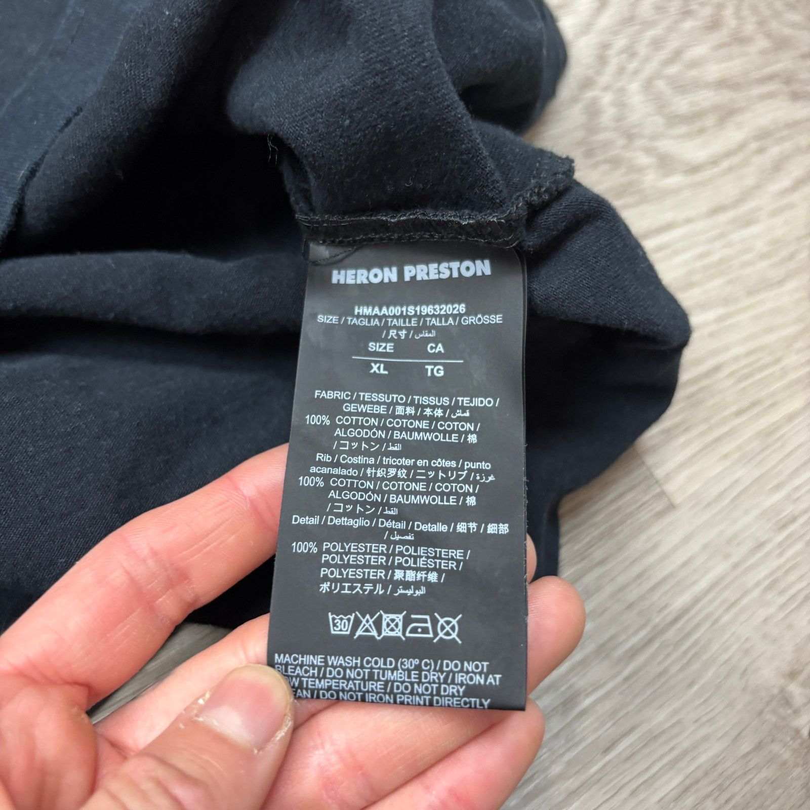Heron Preston Heron Preston Black Metal Worker SS19 Tee Shirt Men's XL Size US XL / EU 56 / 4 - 7 Thumbnail