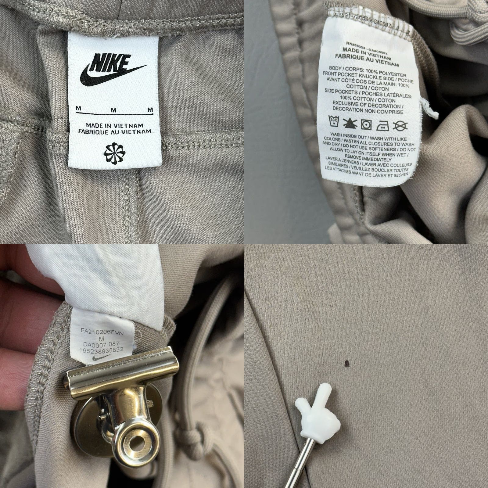 Nike Nike Pants Mens M Moon Fossil Light Bone Tribute Jogger Swoosh Logo Size US 31 - 8 Thumbnail