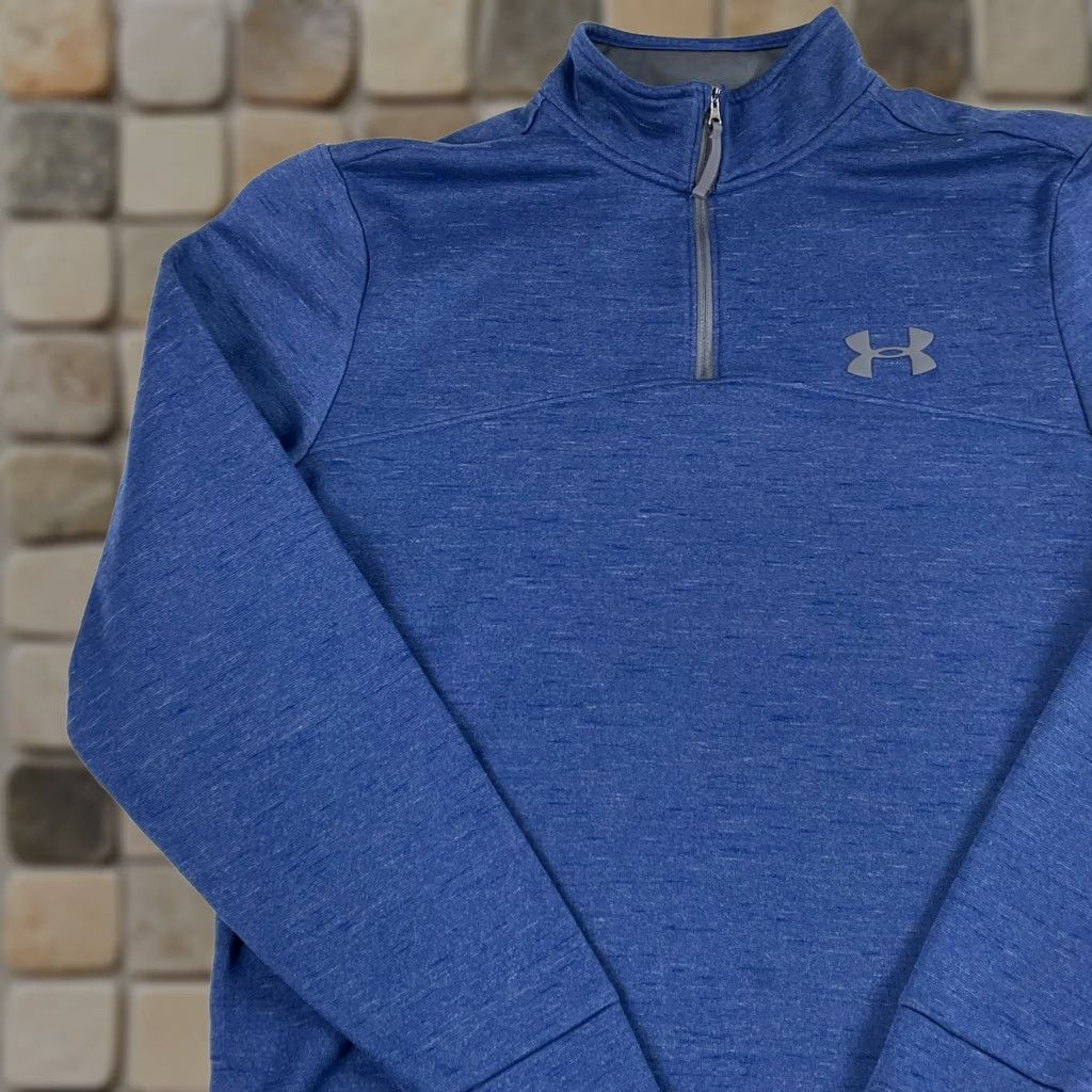 Under Armour Under Armour Sweater Mens Medium Blue ColdGear 1/4 Zip Pullover Gy m Golfing Size US M / EU 48-50 / 2 - 1 Thumbnail