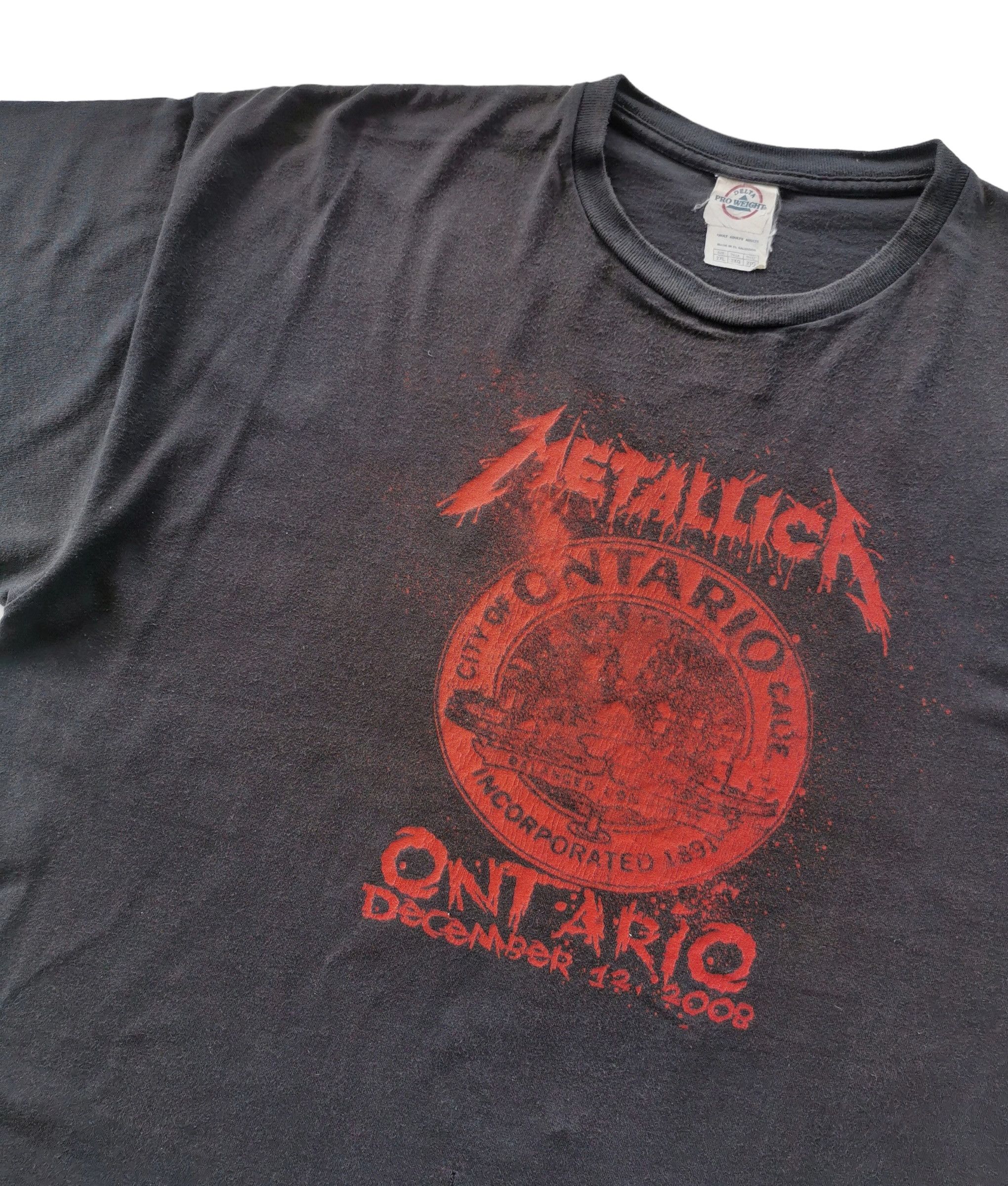 Metallica Vintage Metallica Band Ontario Tour 2008 Tshirt Size US XXL / EU 58 / 5 - 3 Thumbnail