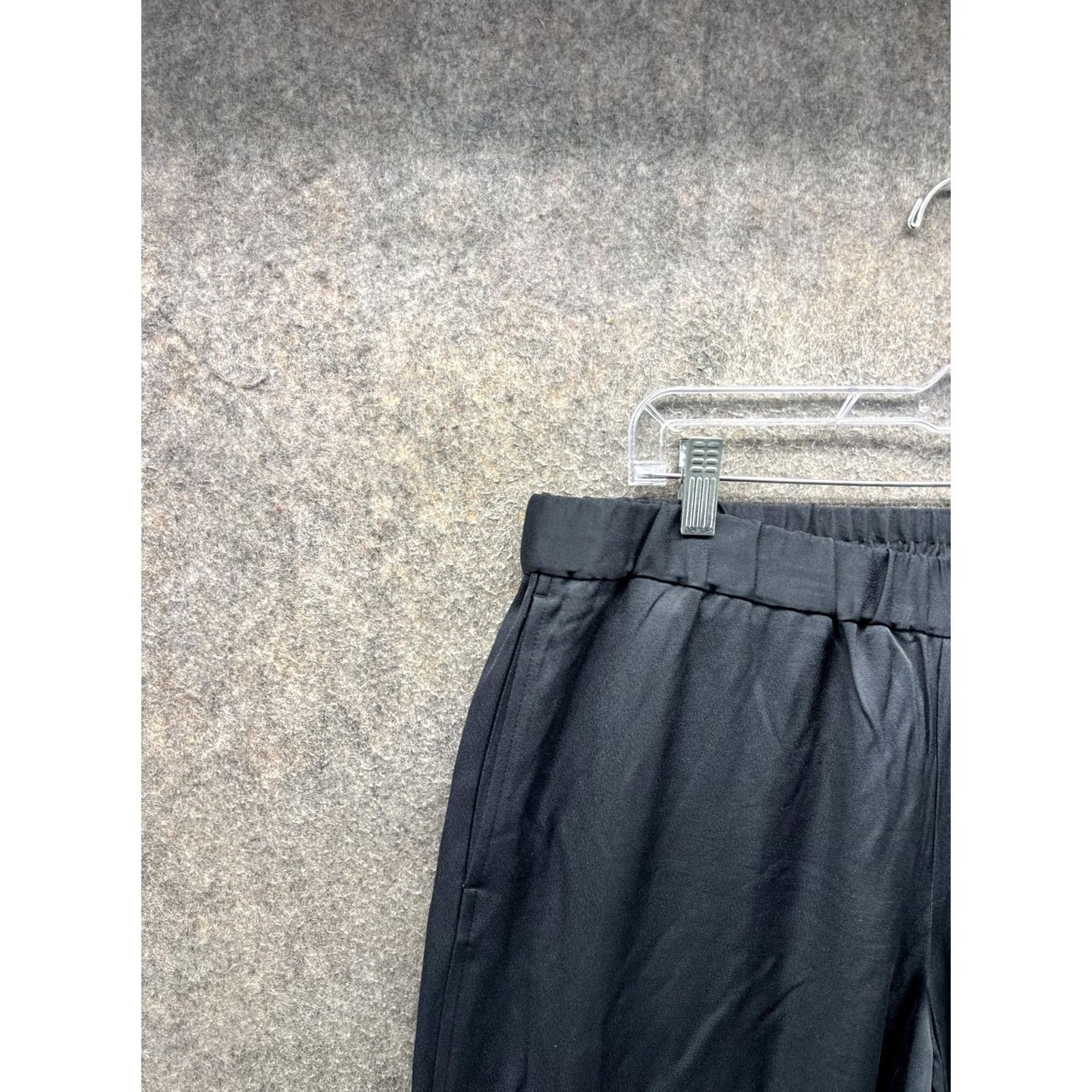J. Jill J. Jill Pants Womens Medium Black Satin Wide-Leg Elastic Waist Pull On Trousers Size 32" / US 10 / IT 46 - 6 Thumbnail