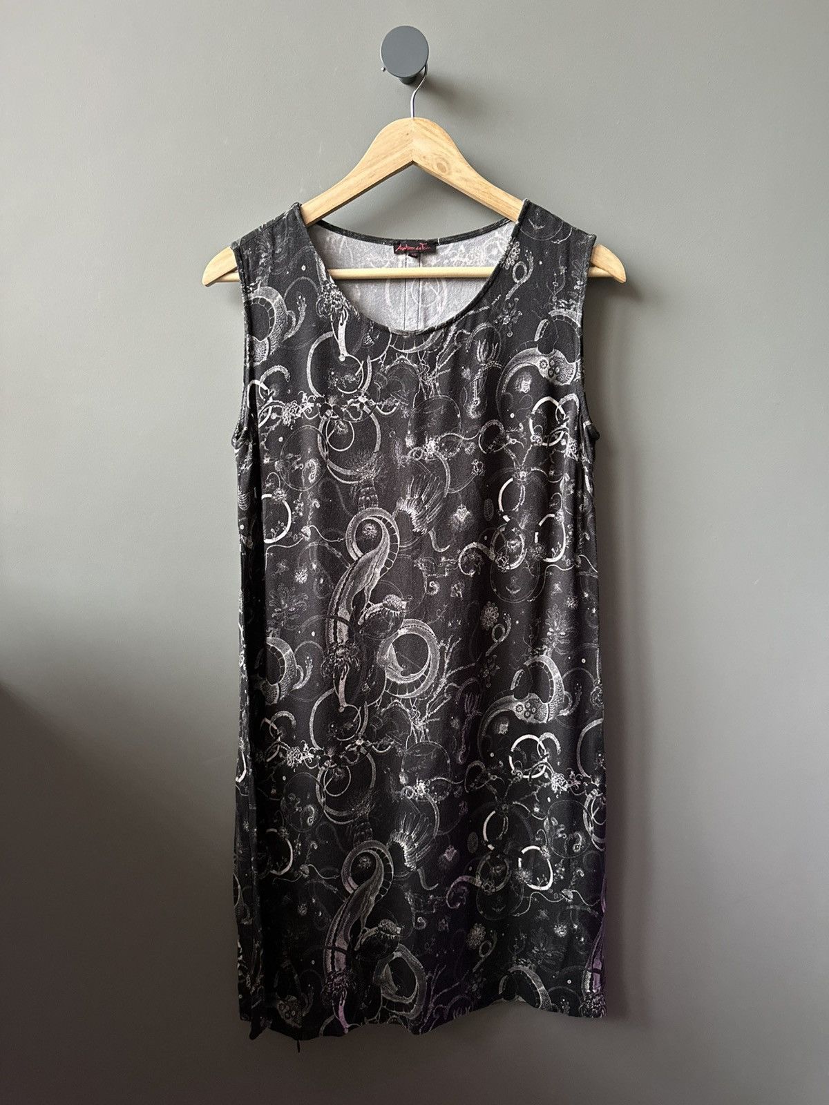 Other Aventures des Toiles Black Abstract Sleeveless Dress Size 40 Size S / US 4 / IT 40 - 1 Thumbnail