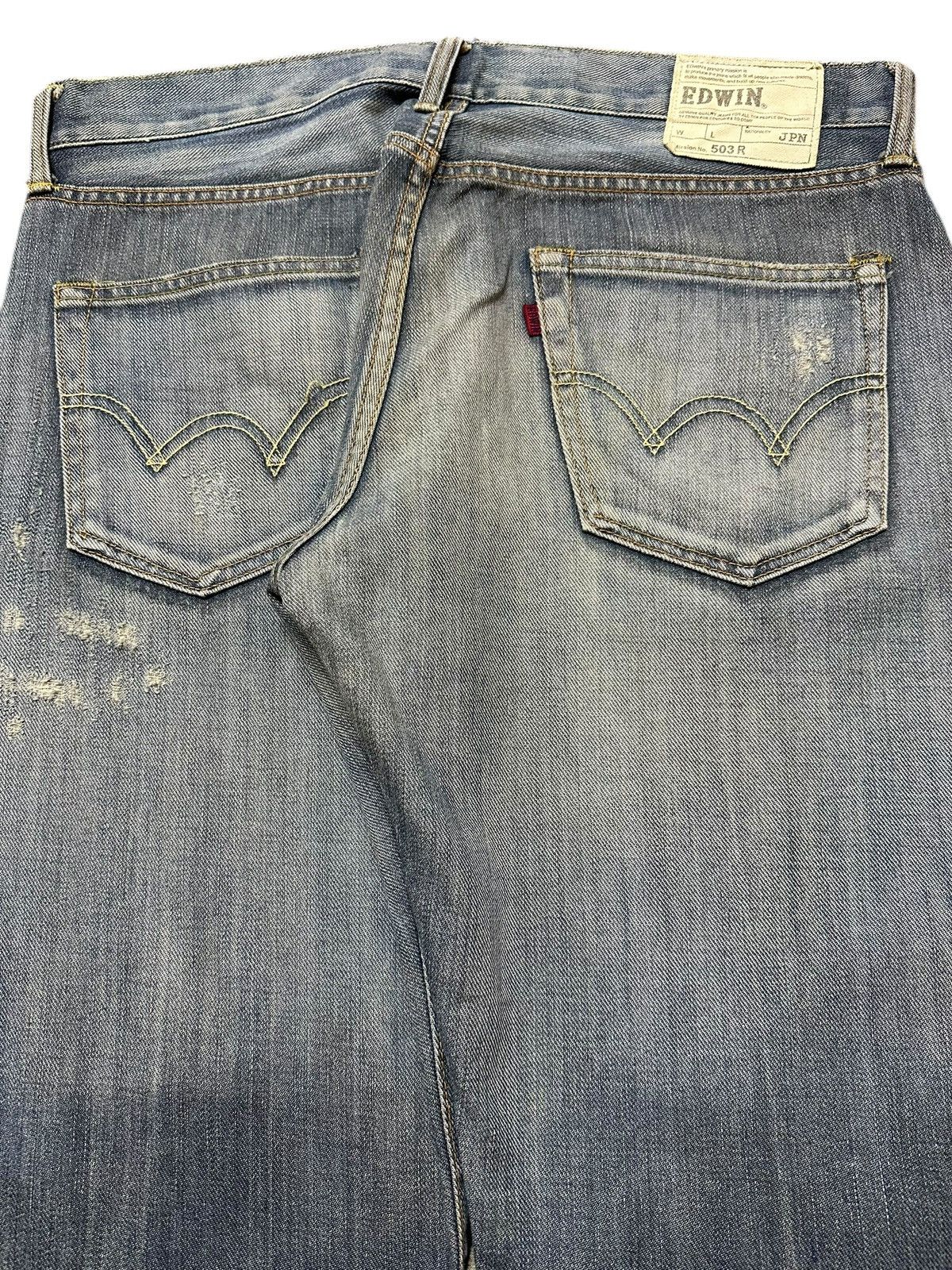 Edwin Vintage Edwin Faded Wash Distressed Style Baggy Jeans Size US 34 / EU 50 - 6 Thumbnail