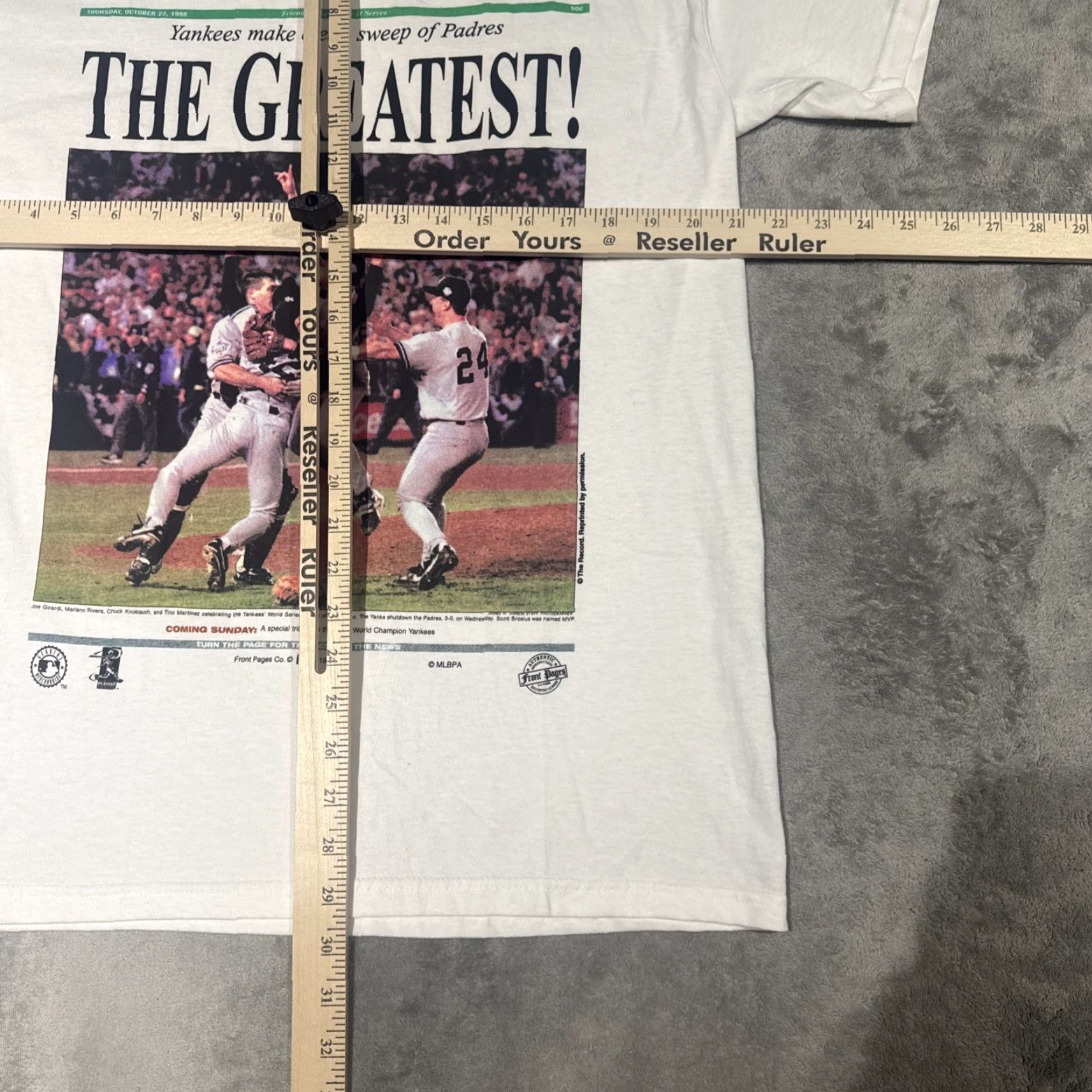 Delta New York Yankees Shirt Mens Size L White 1998 World Series Champs THE GREATEST Size US L / EU 52-54 / 3 - 7 Thumbnail