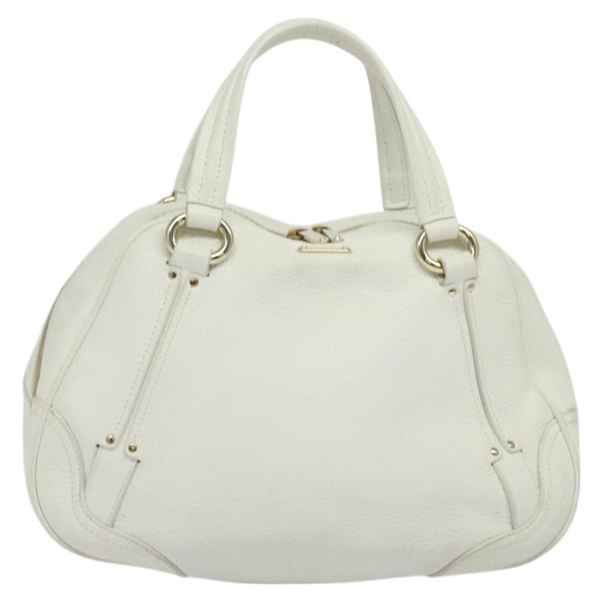 Celine CELINE Hand Bag Leather White Gold Size ONE SIZE - 2 Thumbnail
