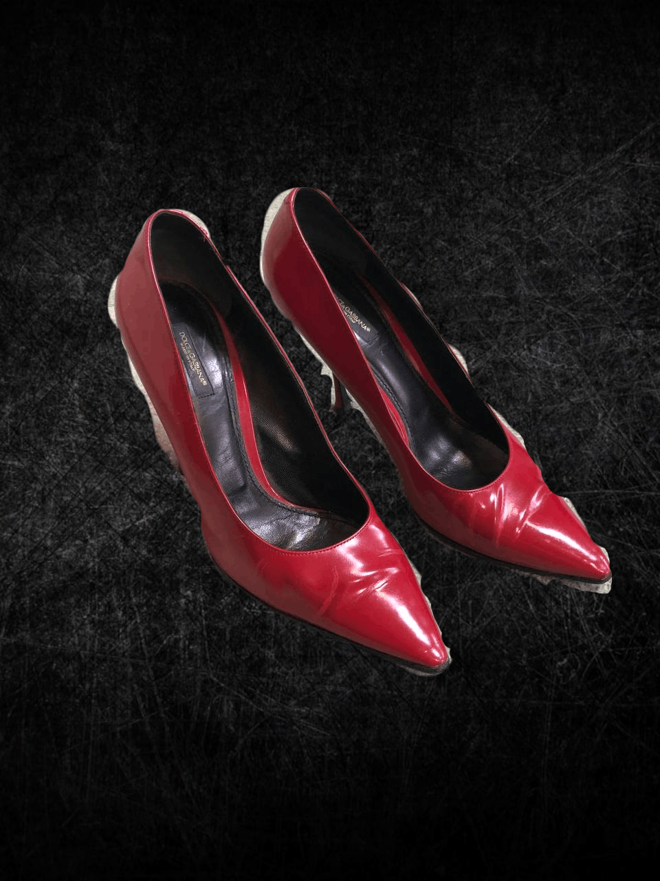 Dolce & Gabbana Dolce & Gabbana Red Patent Leather Stiletto Pumps Heels Size US 10 / IT 40 - 1 Thumbnail