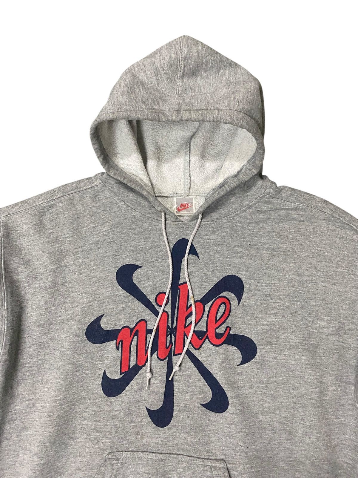 Nike Vintage Nike Pinwheel Burst Logo Hoodie Grey Y2K Size US L / EU 52-54 / 3 - 2 Thumbnail
