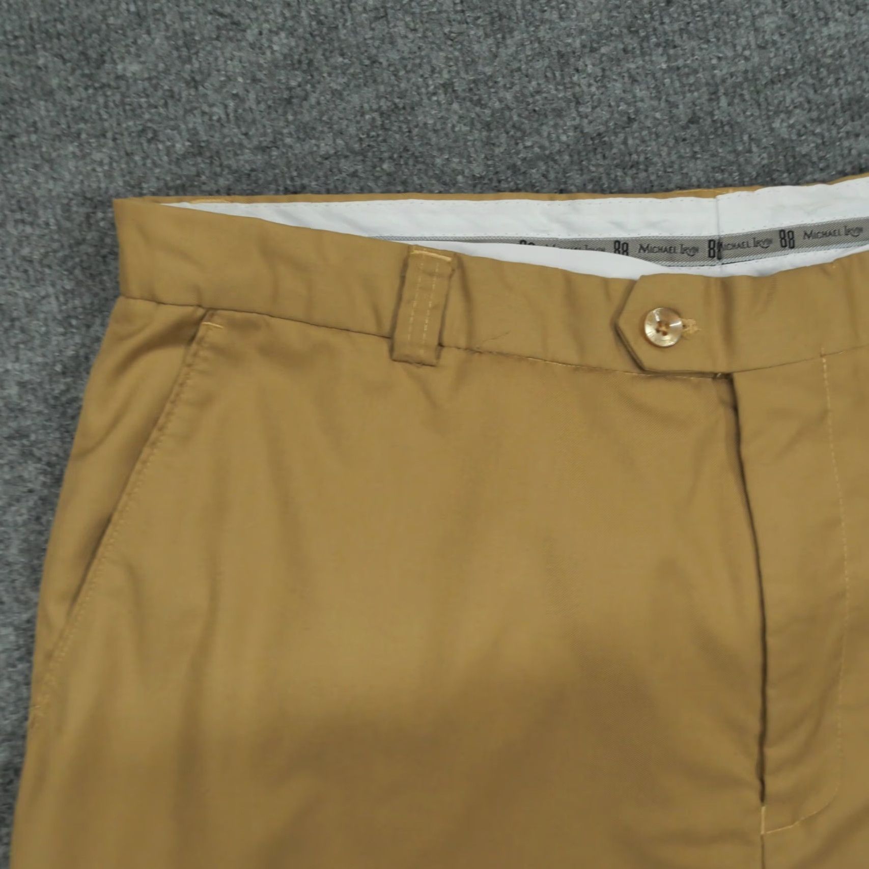 Vintage Michael Irvin Pants Mens 38x34 Tan Brown Khaki Slacks Dress 88 Size US 33 - 3 Thumbnail
