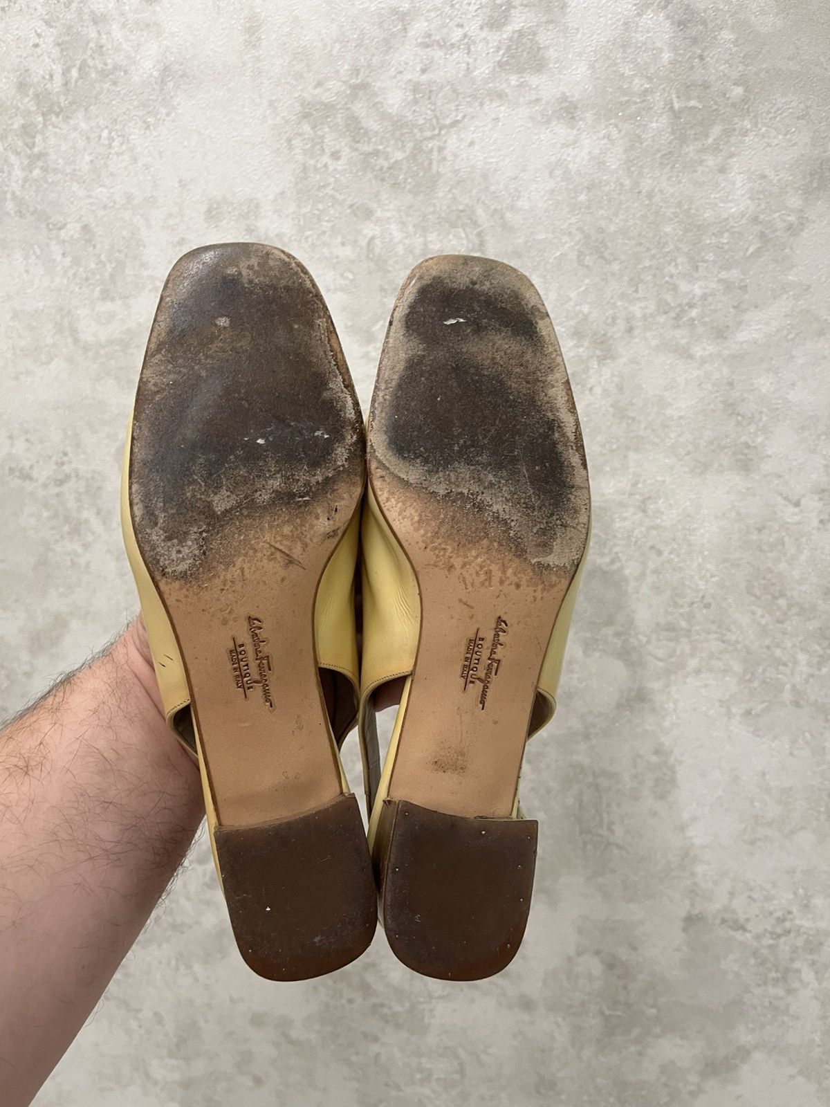 Salvatore Ferragamo Salvatore Ferragamo Patent Leather Mules Heels Vara Buckle Size US 7 / IT 37 - 7 Thumbnail