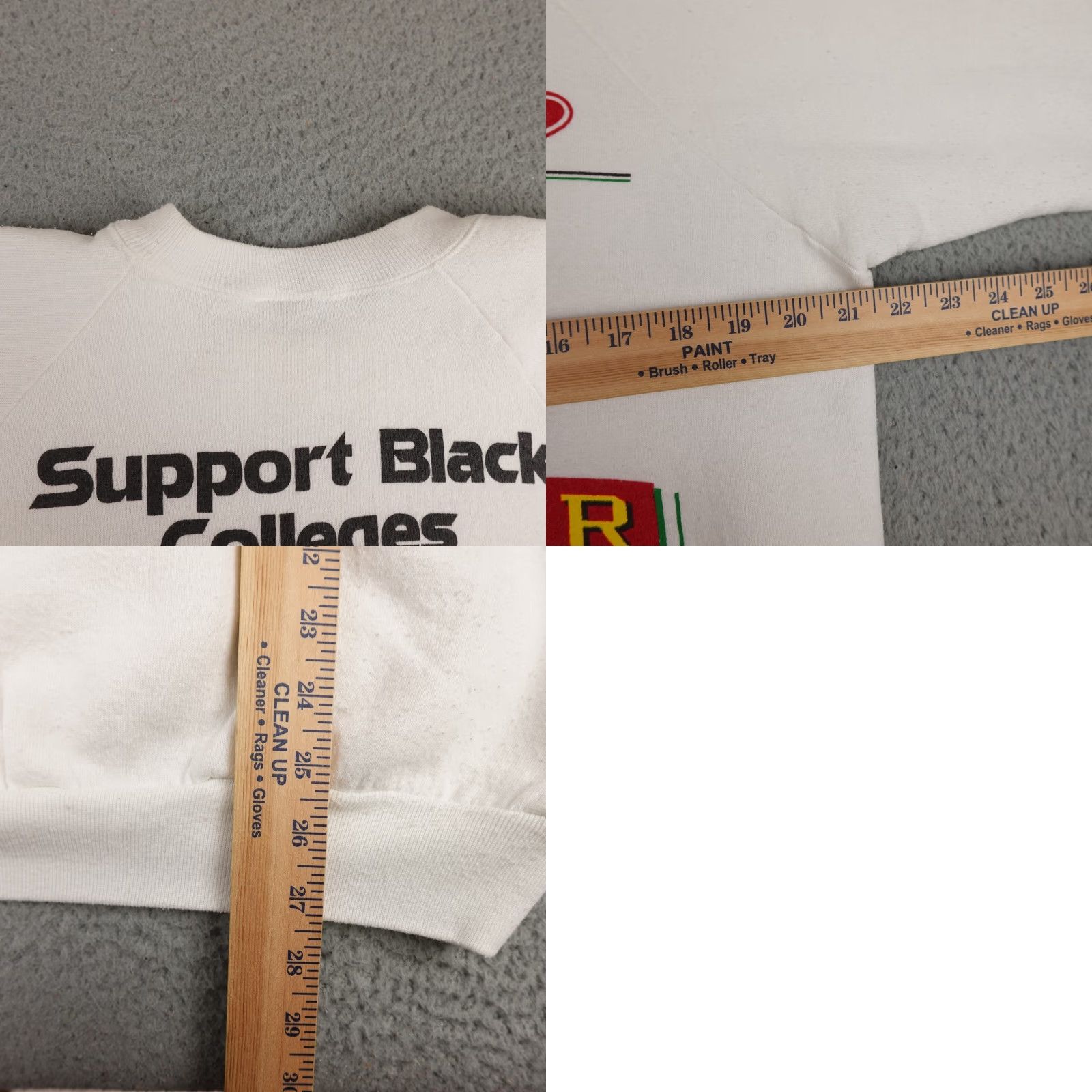 Fruit Of The Loom VINTAGE The Blacker The College Sweatshirt Mens XL White Crewneck BLM USA Made Size US XL / EU 56 / 4 - 9 Thumbnail