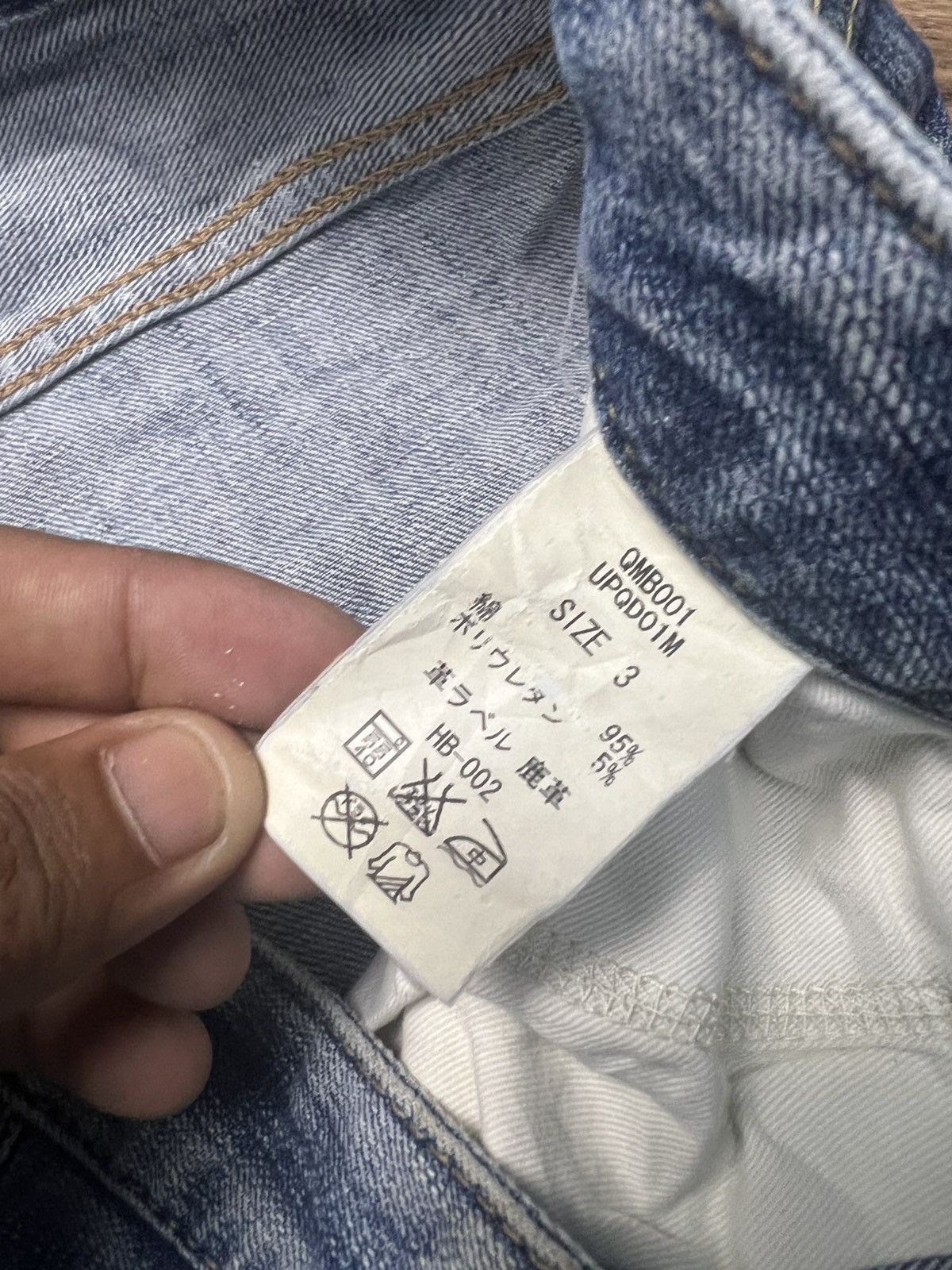 Japanese Brand Quadro Japan Made Distressed Stretch Denim Jeans (43) Size US 33 - 9 Thumbnail