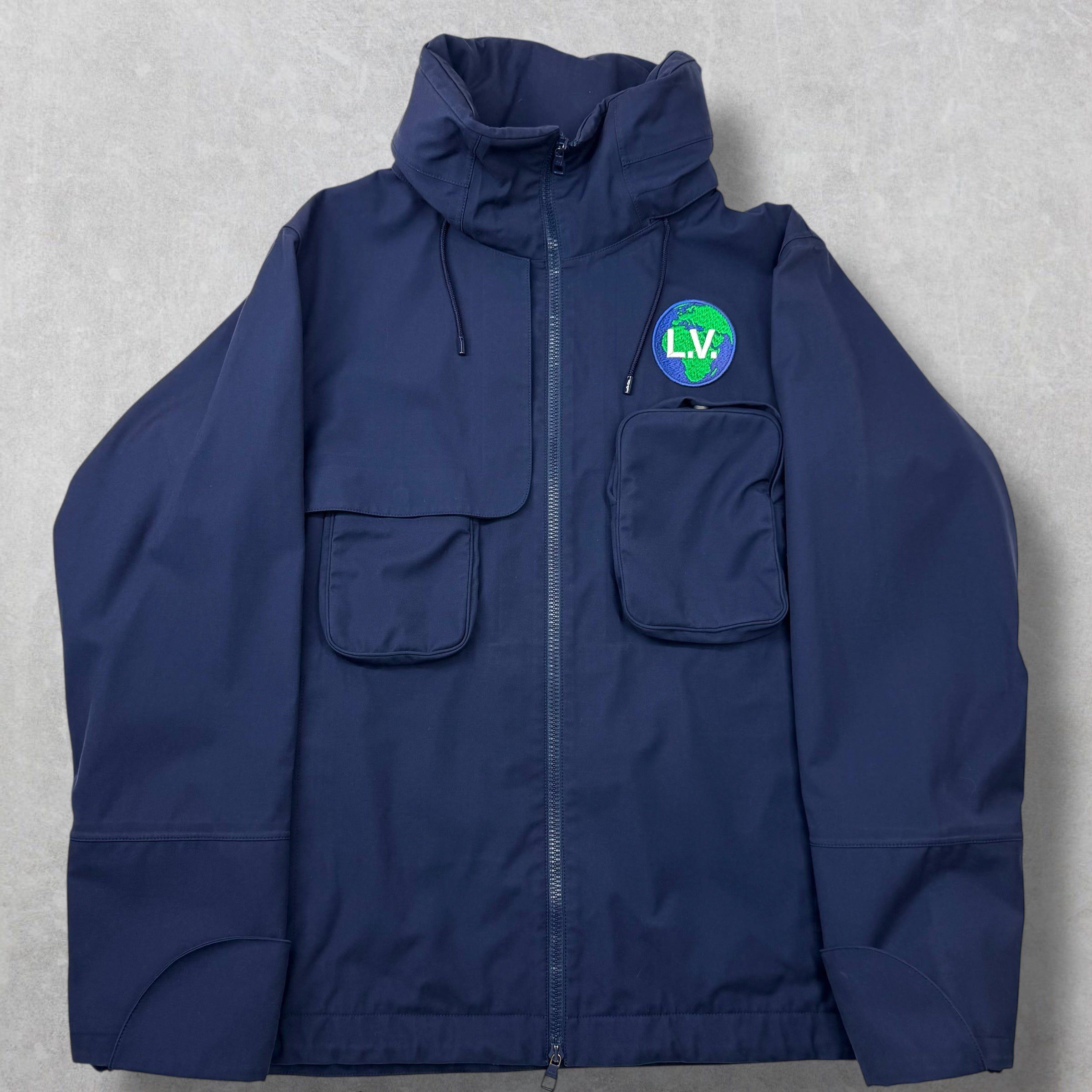 Louis Vuitton Louis Vuitton Navy LV Globe Parka Size 48 (M) Size US M / EU 48-50 / 2 - 1 Thumbnail