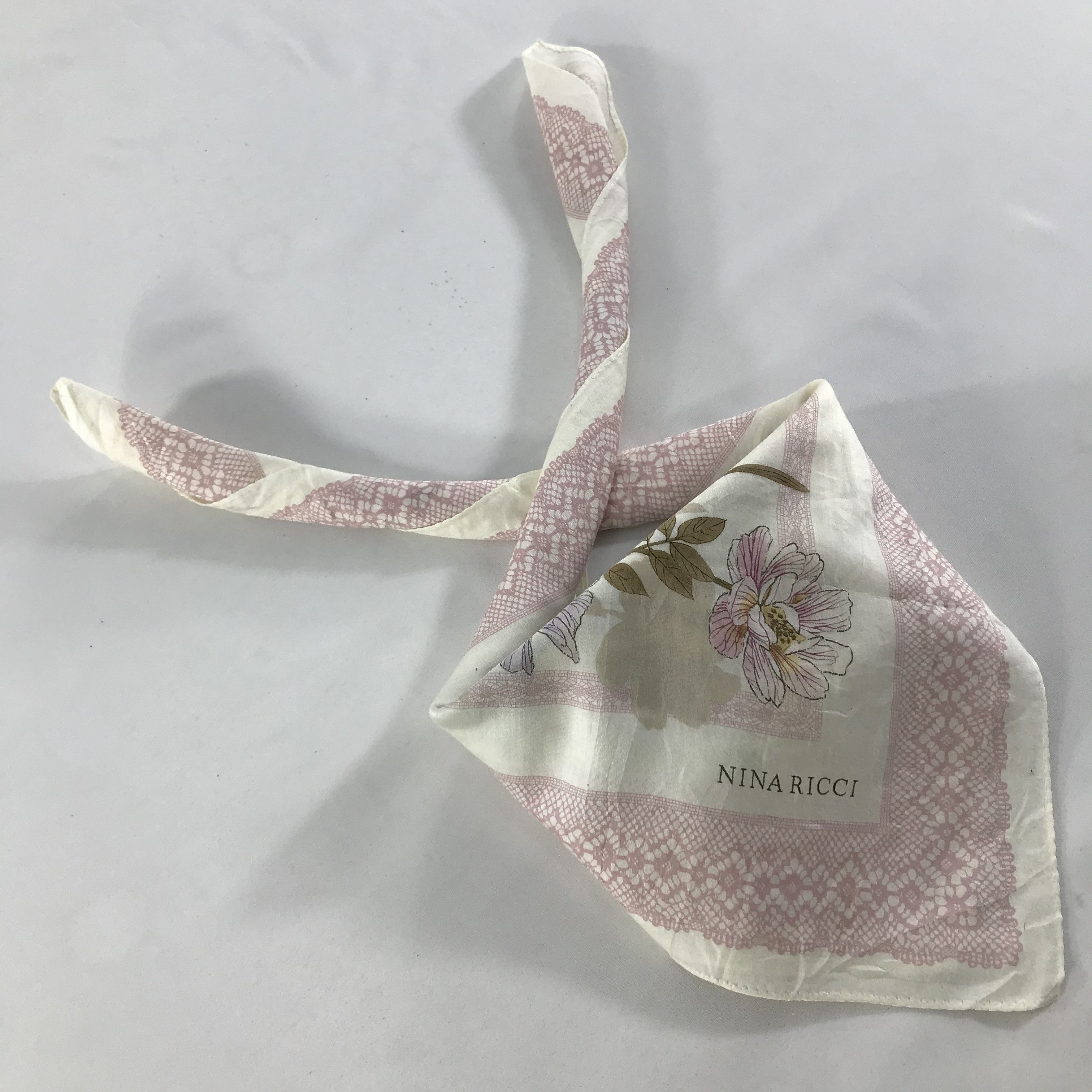 Nina Ricci × Vintage Nina Ricci Bandana / Handkerchief / Neckerchief - S1340 Size ONE SIZE - 4 Thumbnail
