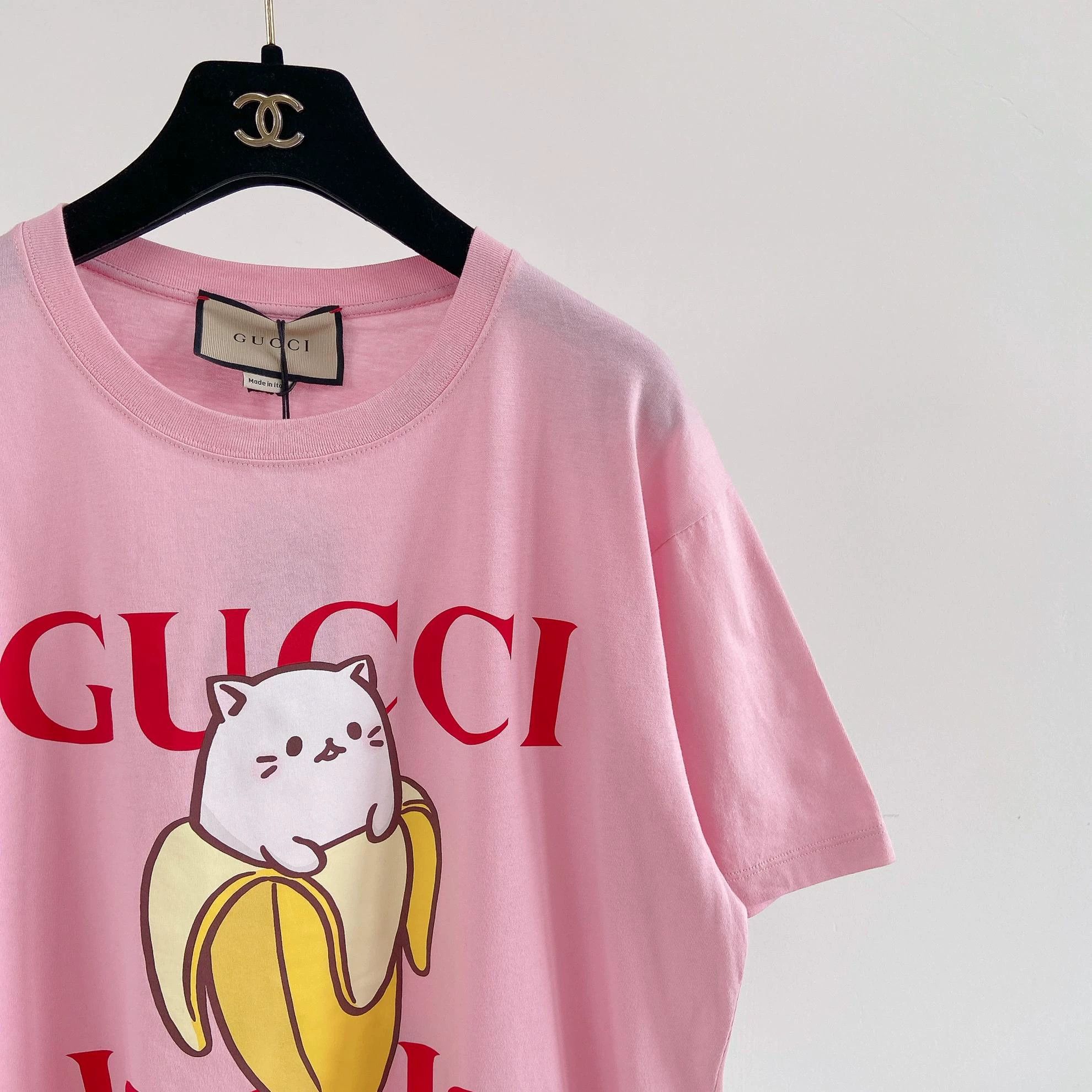 Gucci Gucci Pink Banana Cat Print T-shirt S Size S / US 4 / IT 40 - 4 Thumbnail