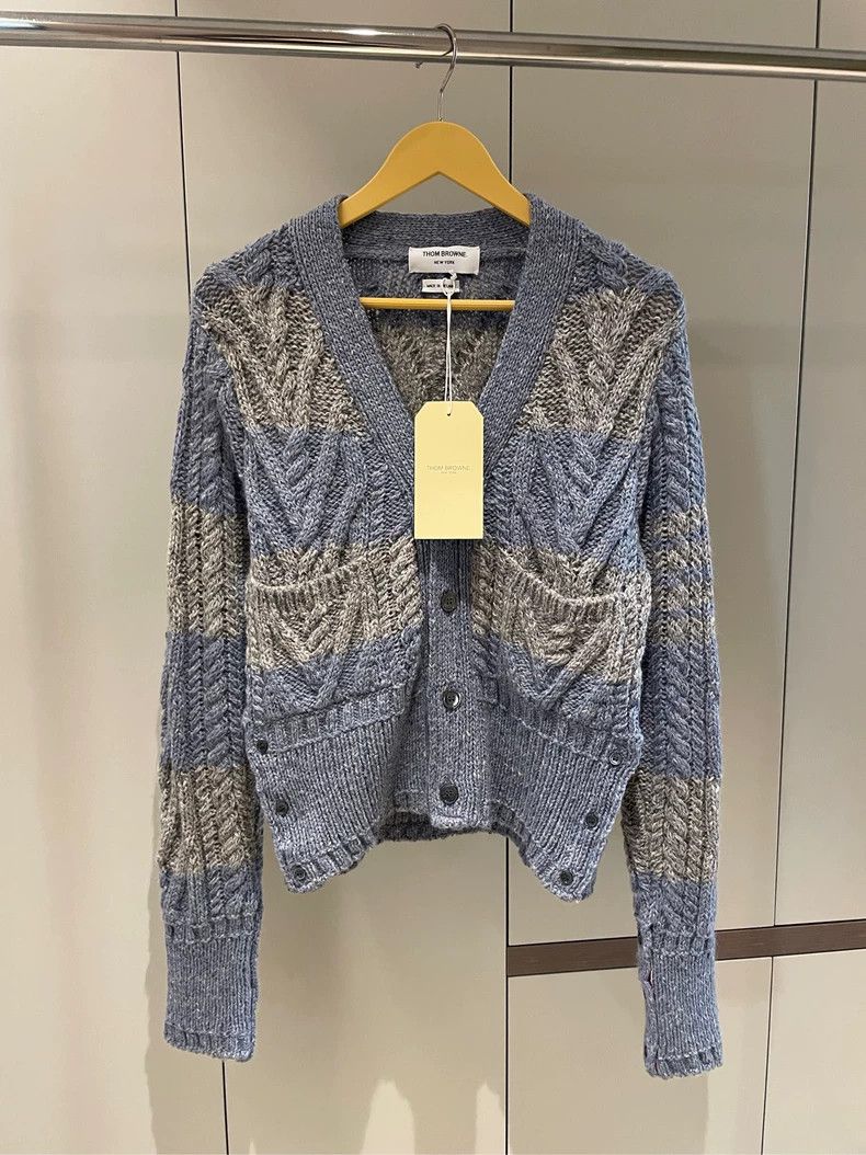 Thom Browne Thom browne Size 1 Blue and gray striped thick wool horseh Size S / US 4 / IT 40 - 1 Thumbnail