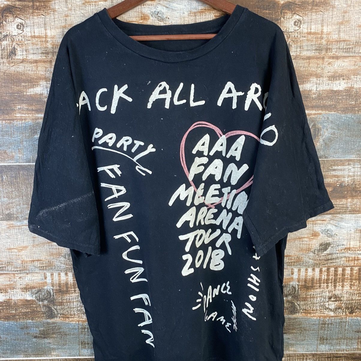 Band Tees DL Fan Fun Fan Black T-Shirt #C1202 Size US XL / EU 56 / 4 - 5 Thumbnail