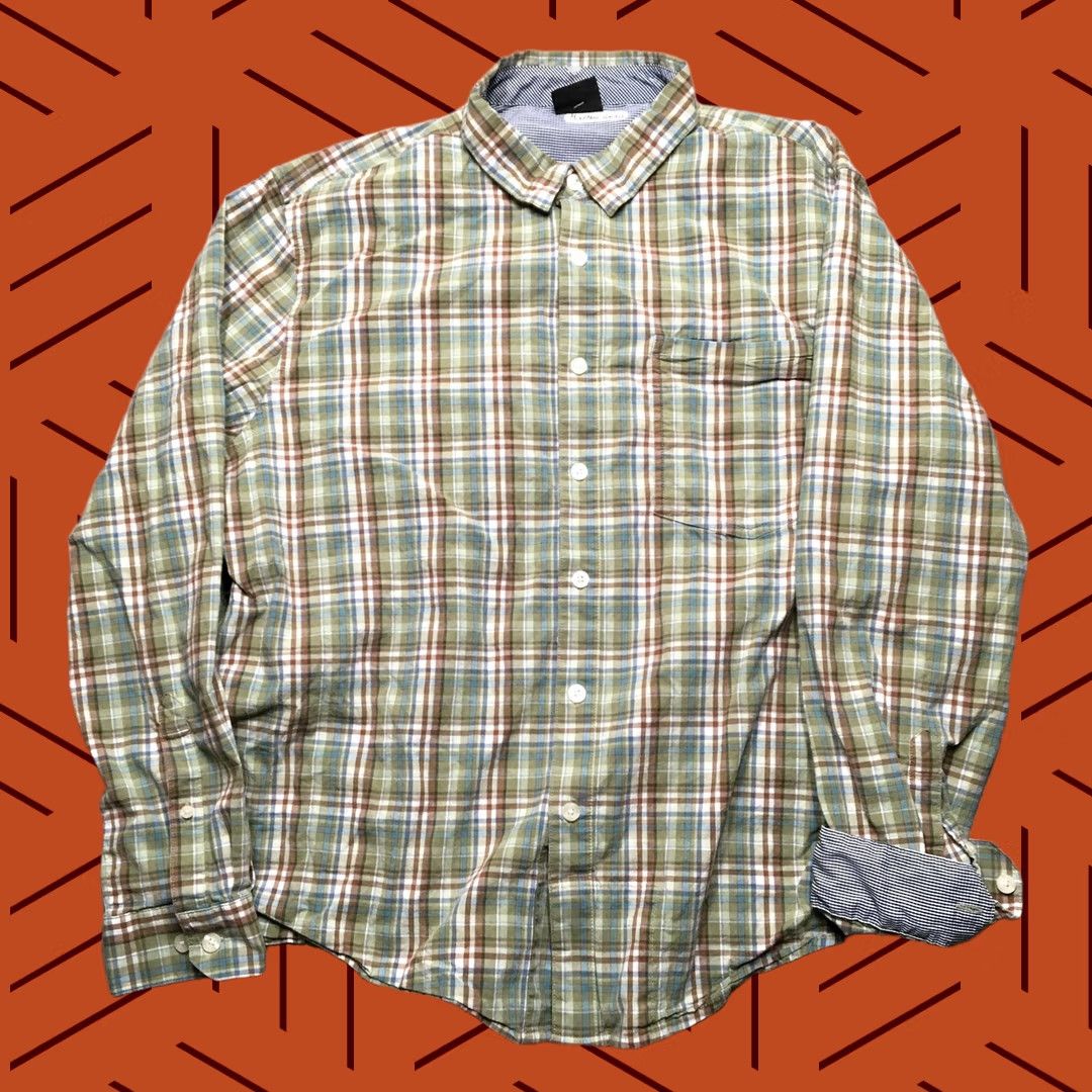Vintage SCOTTeVEST Shirt Mens XL Green Plaid Hidden Pocket Travel Long Sleeve Casual Size US XL / EU 56 / 4 - 1 Thumbnail