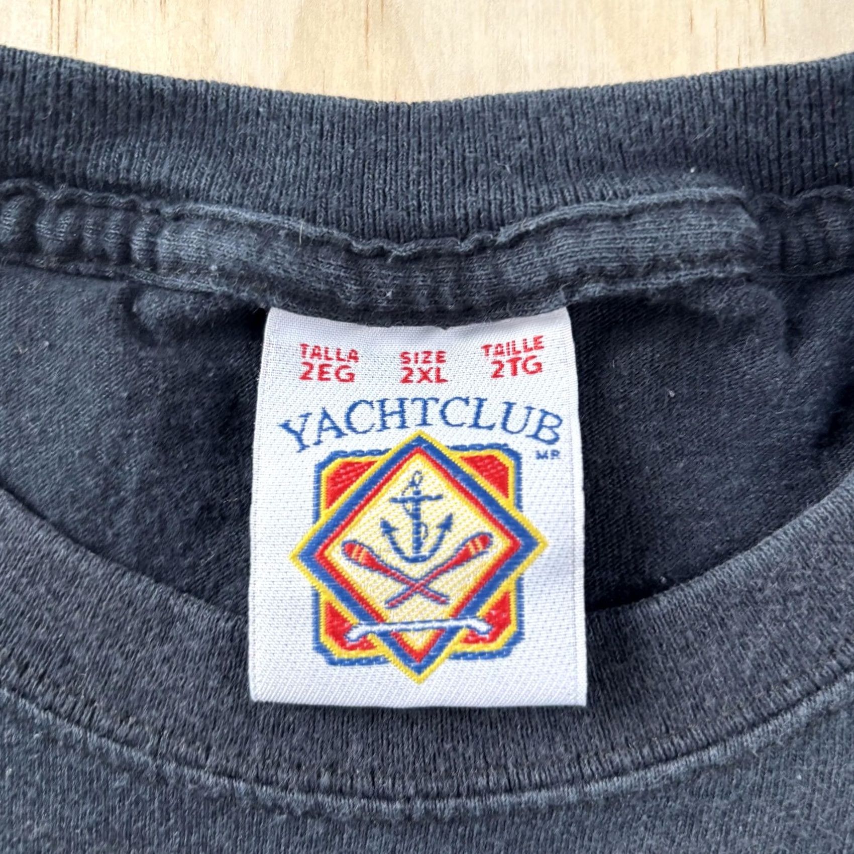 Vintage Yachtclub Cancun Mexico Tribal Lizard Shirt Mens 2XL Black Graphic Tee T-Shirt Size US XXL / EU 58 / 5 - 2 Thumbnail