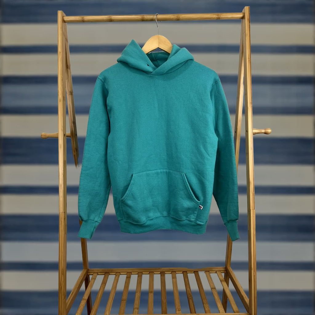 Russell Athletic VINTAGE Russell Athletic Hoodie Mens M Teal 50/50 90s Sweatshirt Pullover Size M USA Size US M / EU 48-50 / 2 - 1 Thumbnail